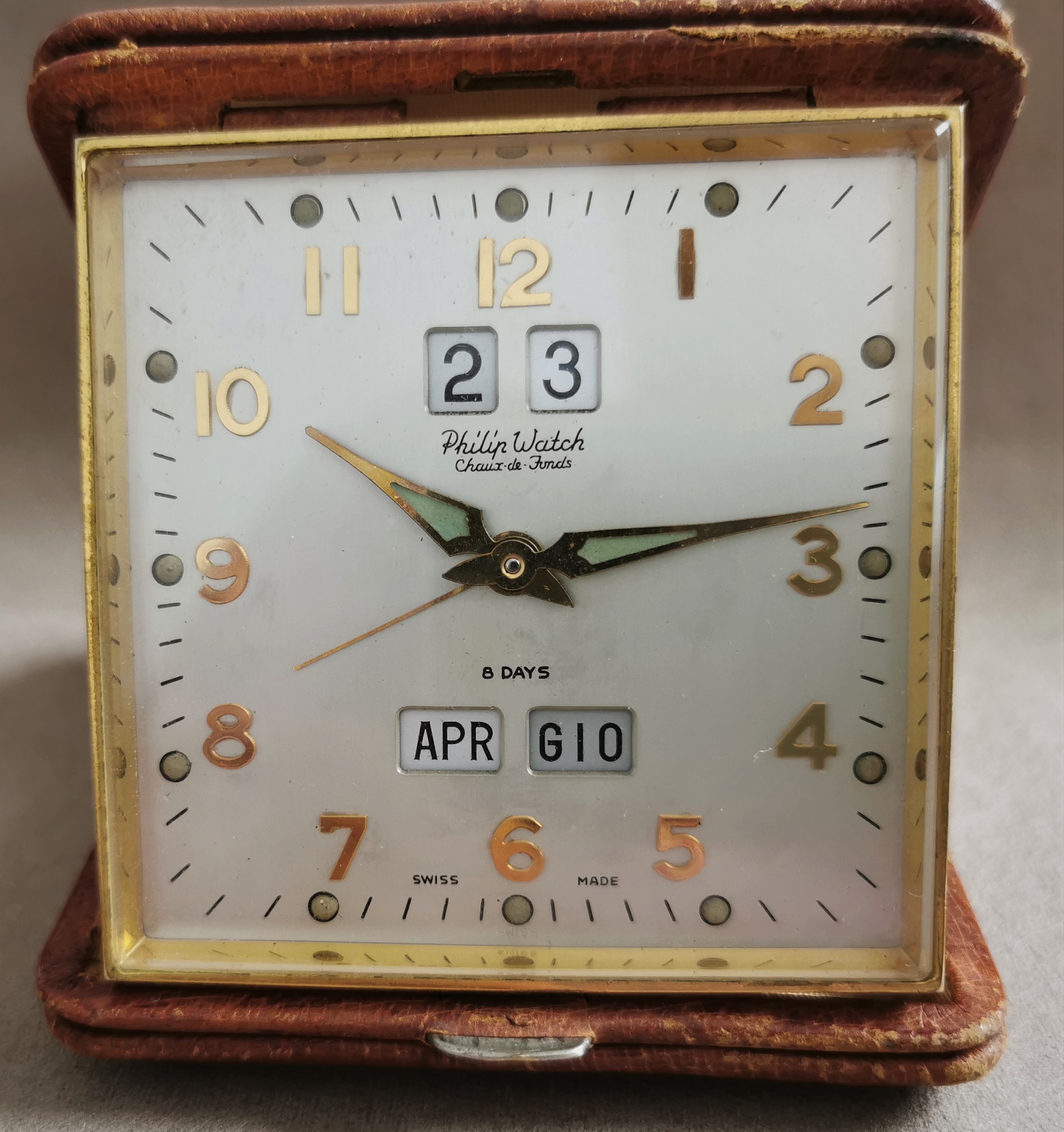 Philip Watch Watch Travel clock complete calendar mechanical 8 days - very rare | San Giorgio a Cremano