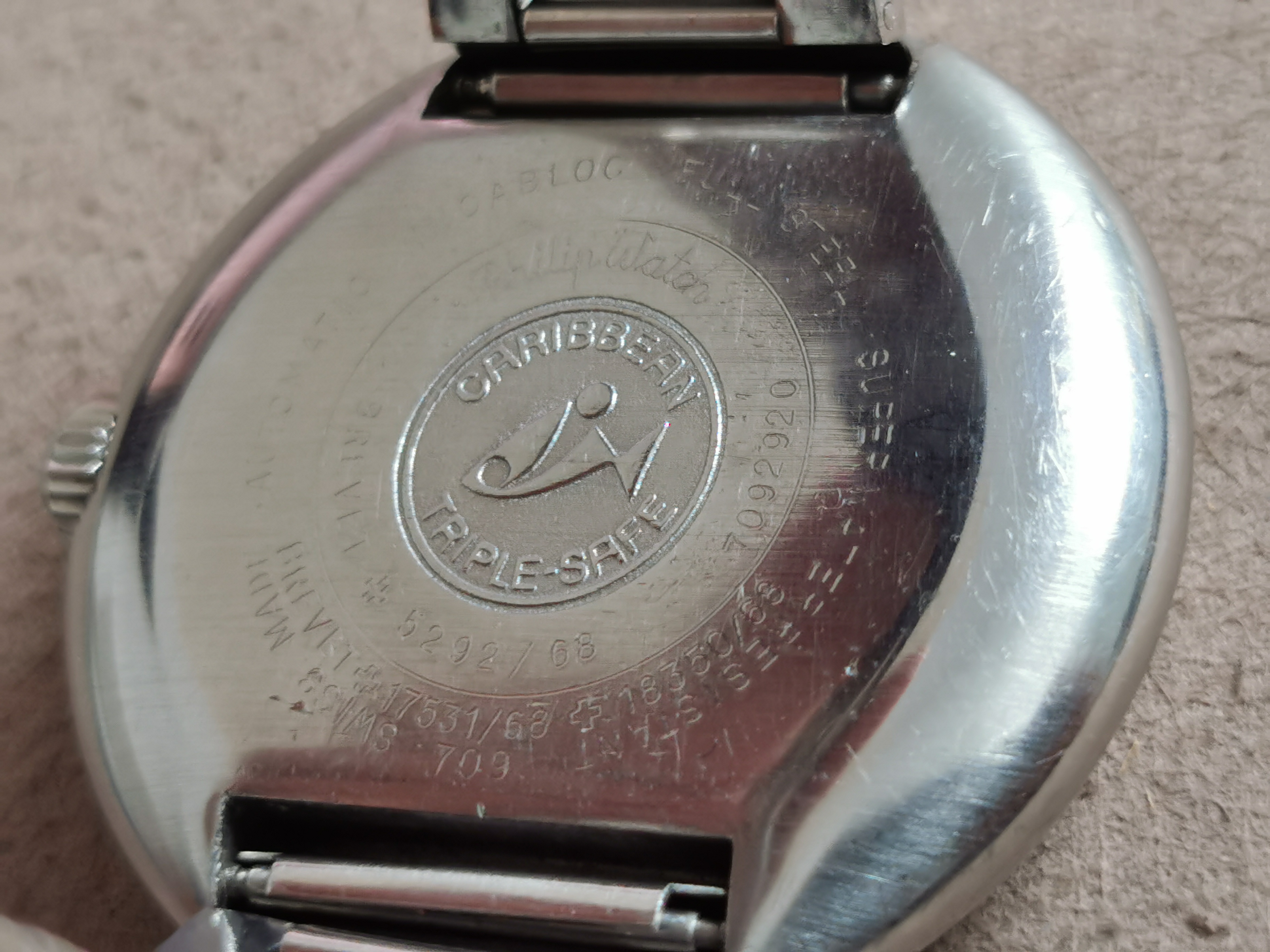 Philip Watch Caribbean 2000 Hi swing diver vintage blu 1000 mt 50 mm