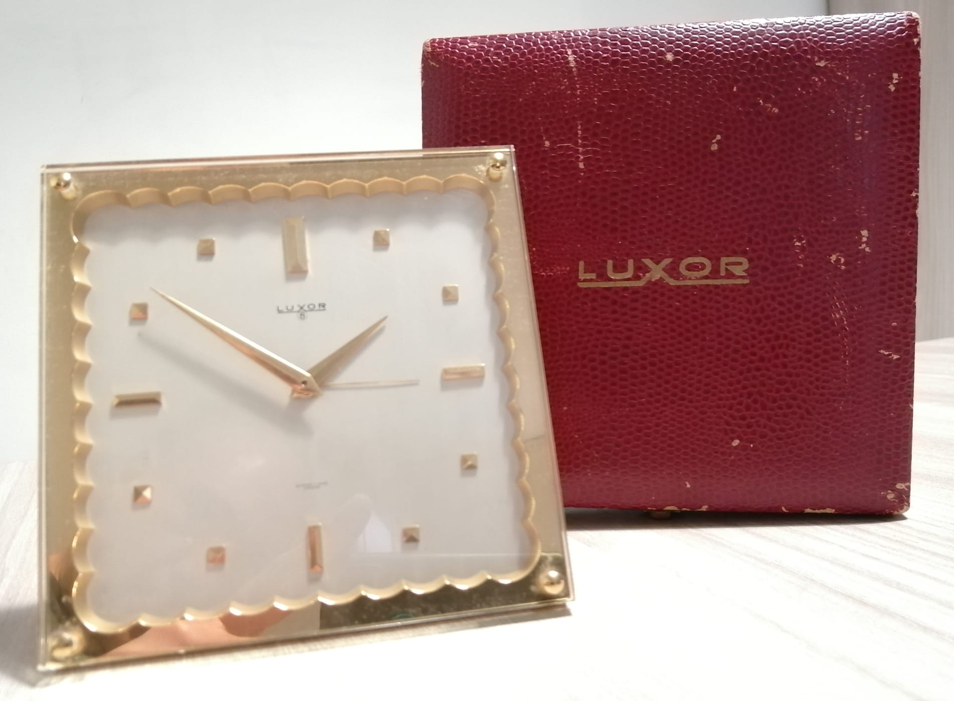 Anonimo Luxor 8 Days reveil clock for retailer Serpico Y Layno mechanical - box - newoldstock condition | San Giorgio a Cremano
