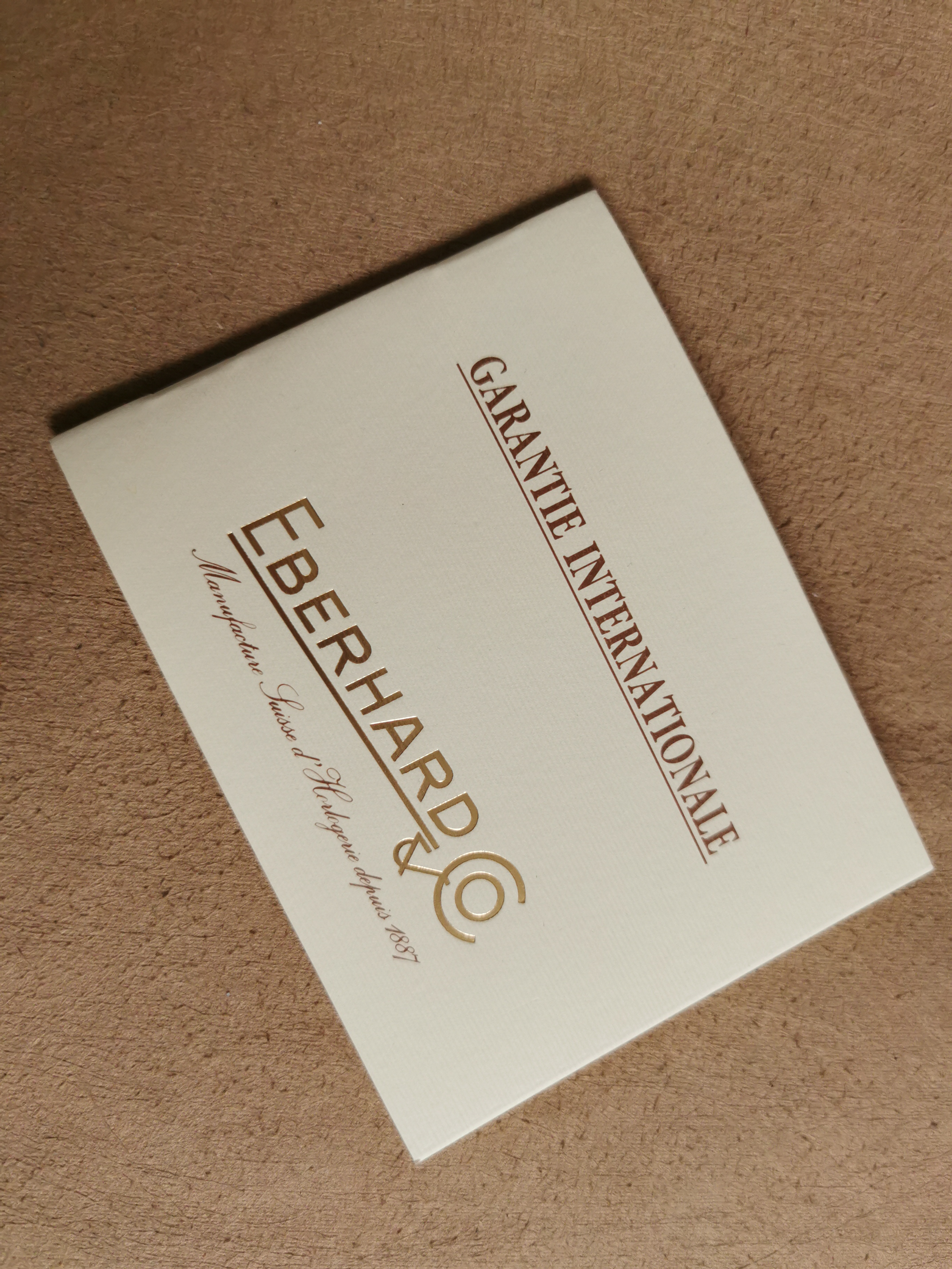 Eberhard & Co. blank vintage warranty booklet certificate papers for any models newoldstock condition | San Giorgio a Cremano