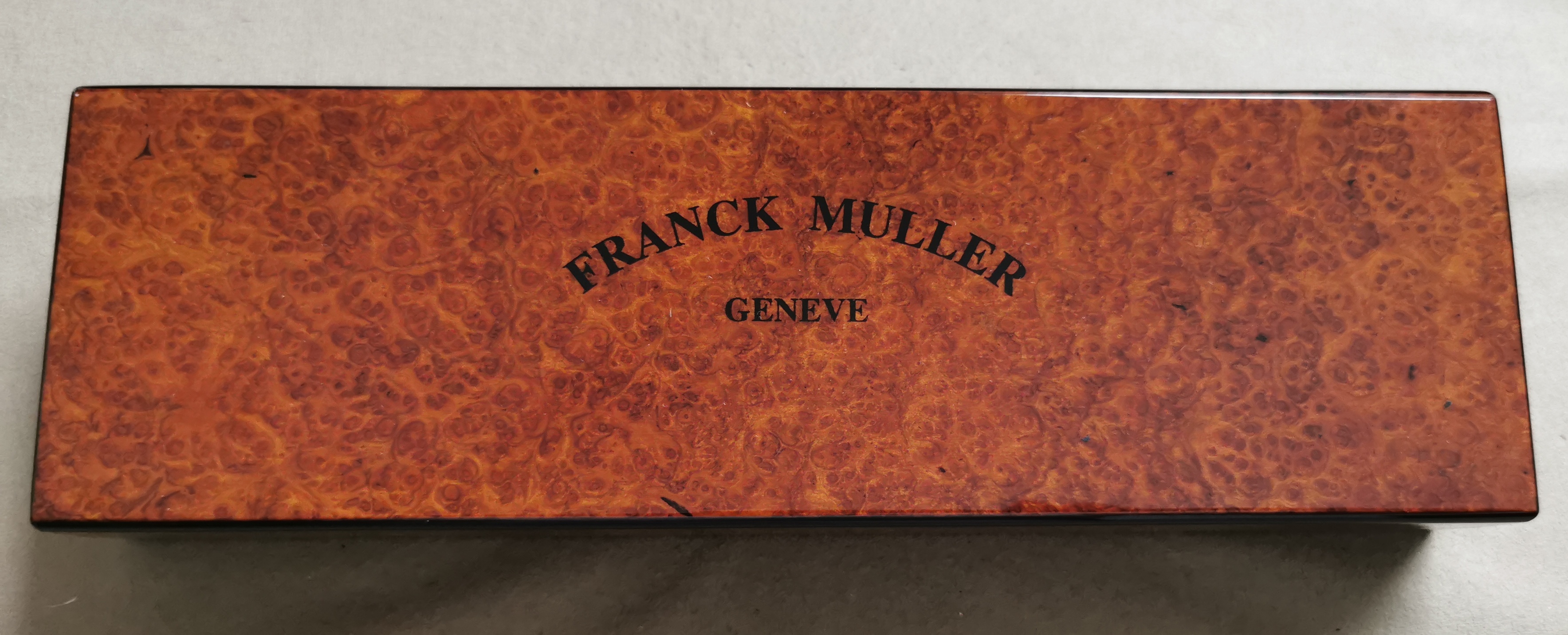 Franck Muller vintage wooden watch box and outer box for strap models used condition | San Giorgio a Cremano