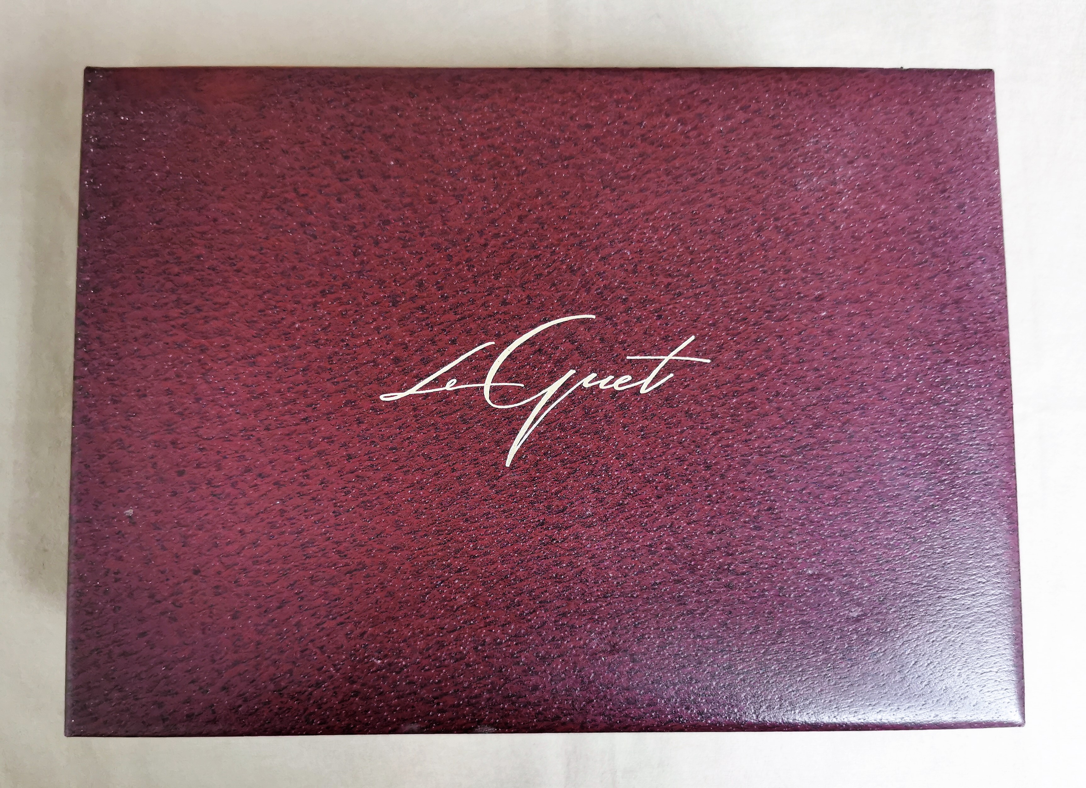Anonimo Le Guet Guet vintage display box burgundy leather for n. 5 watches used condition | San Giorgio a Cremano