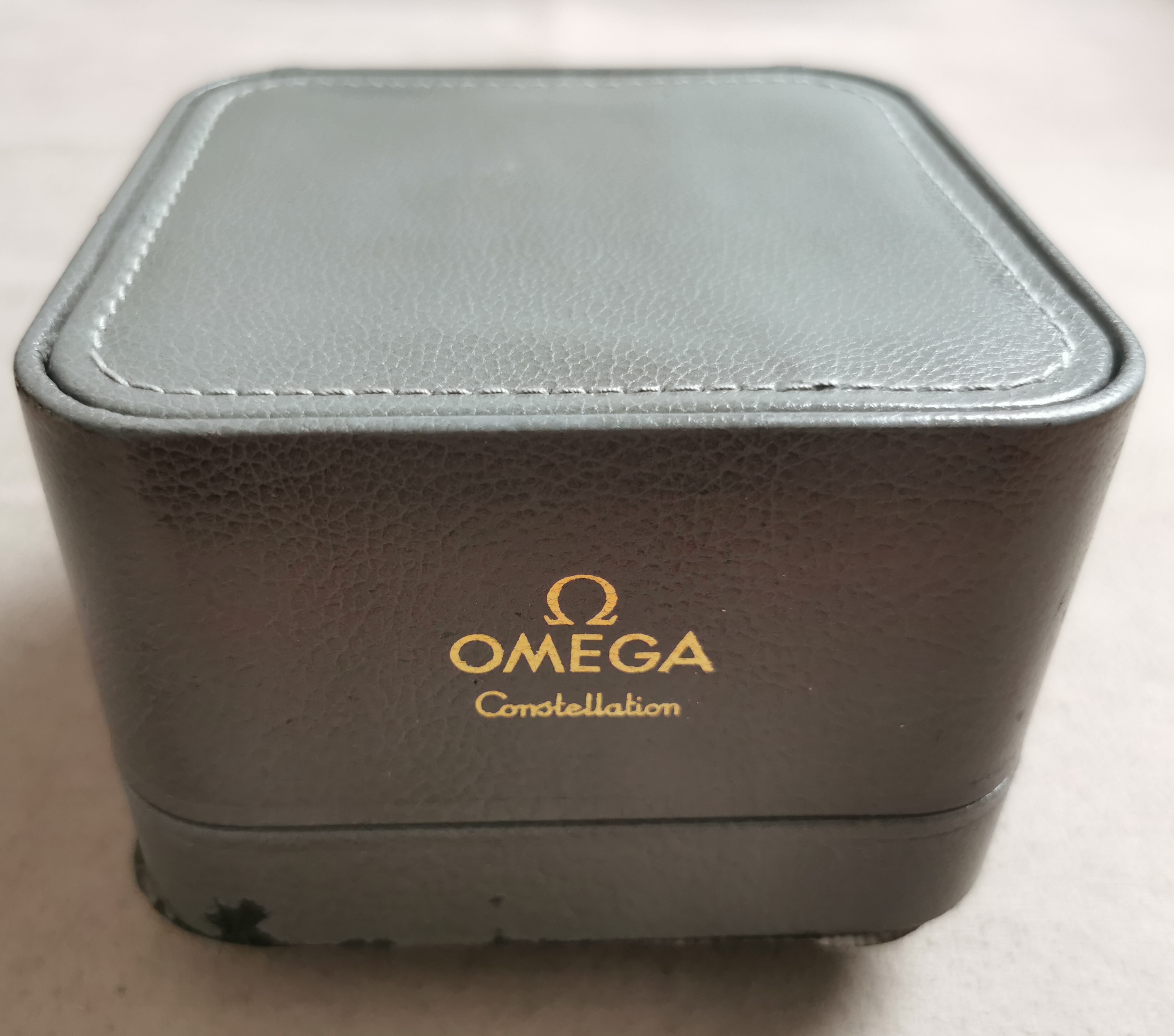Omega vintage grey leather men's watch box constellation models good condition | San Giorgio a Cremano