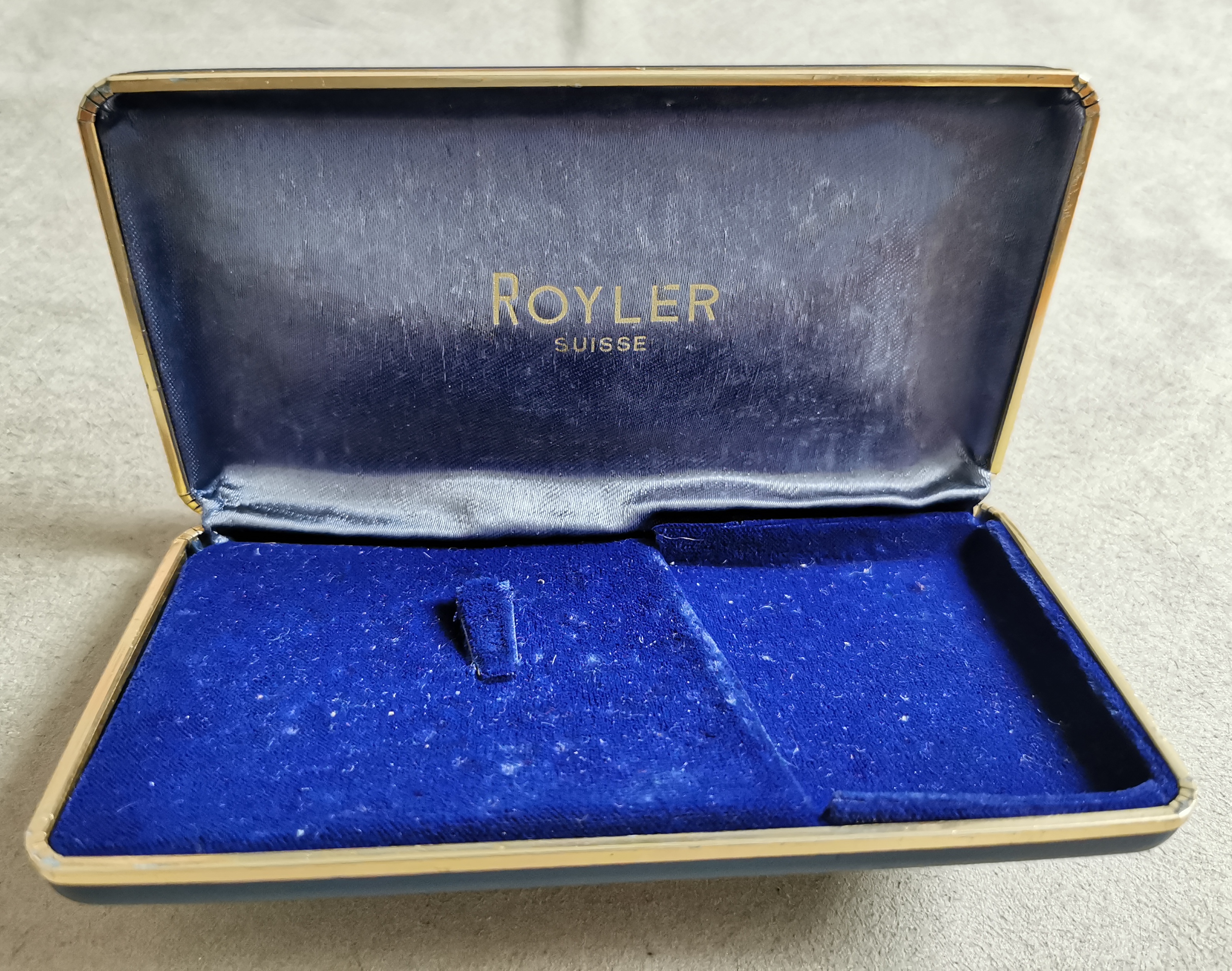 Anonimo Royler vintage leather watch box blu for any models good condition | San Giorgio a Cremano