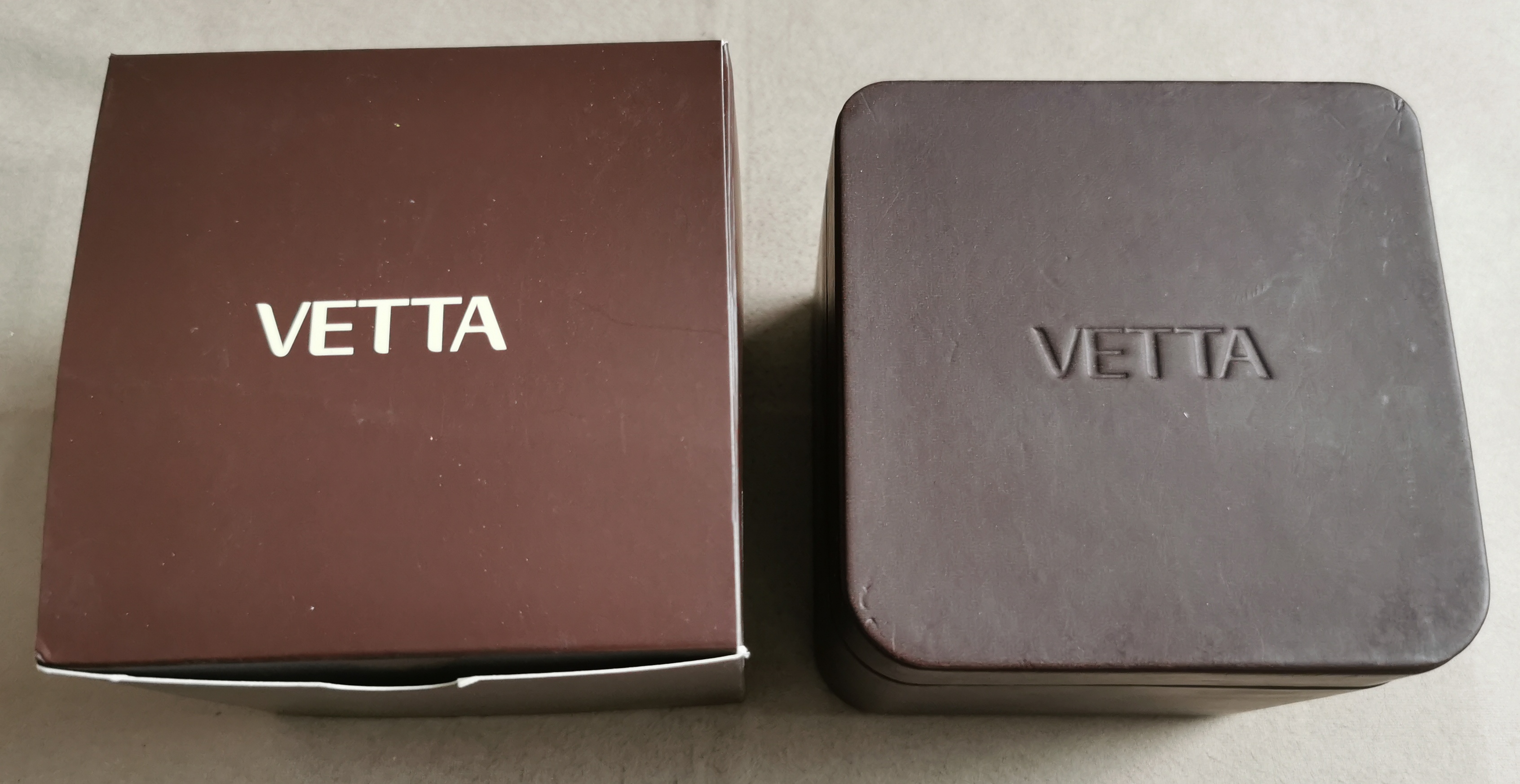 Anonimo Vetta Vintage watch box leather brown for any models used condition | San Giorgio a Cremano