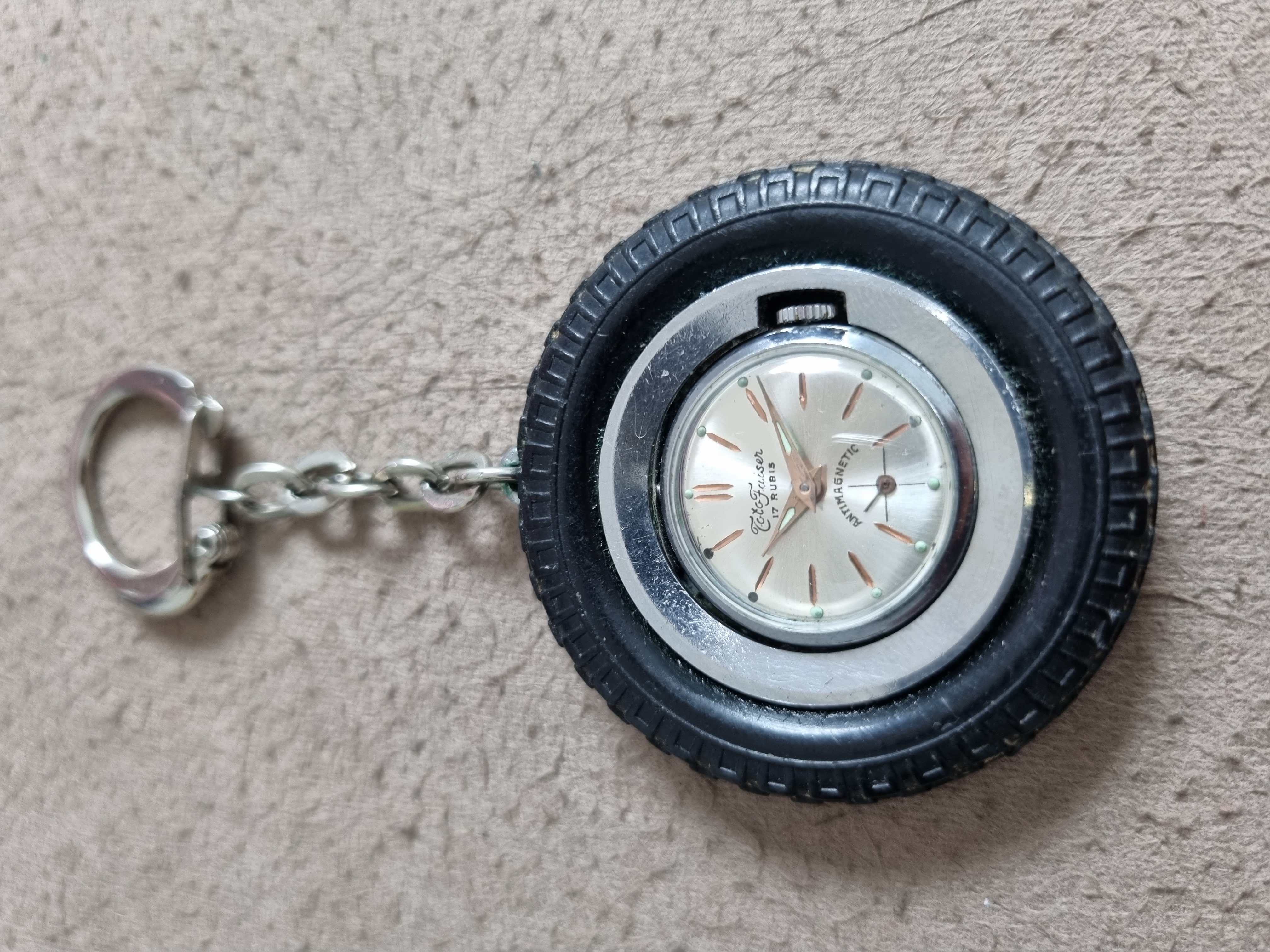 Anonimo Toto Faiser pocket watch keychain wheel watch manual winding good condition | San Giorgio a Cremano