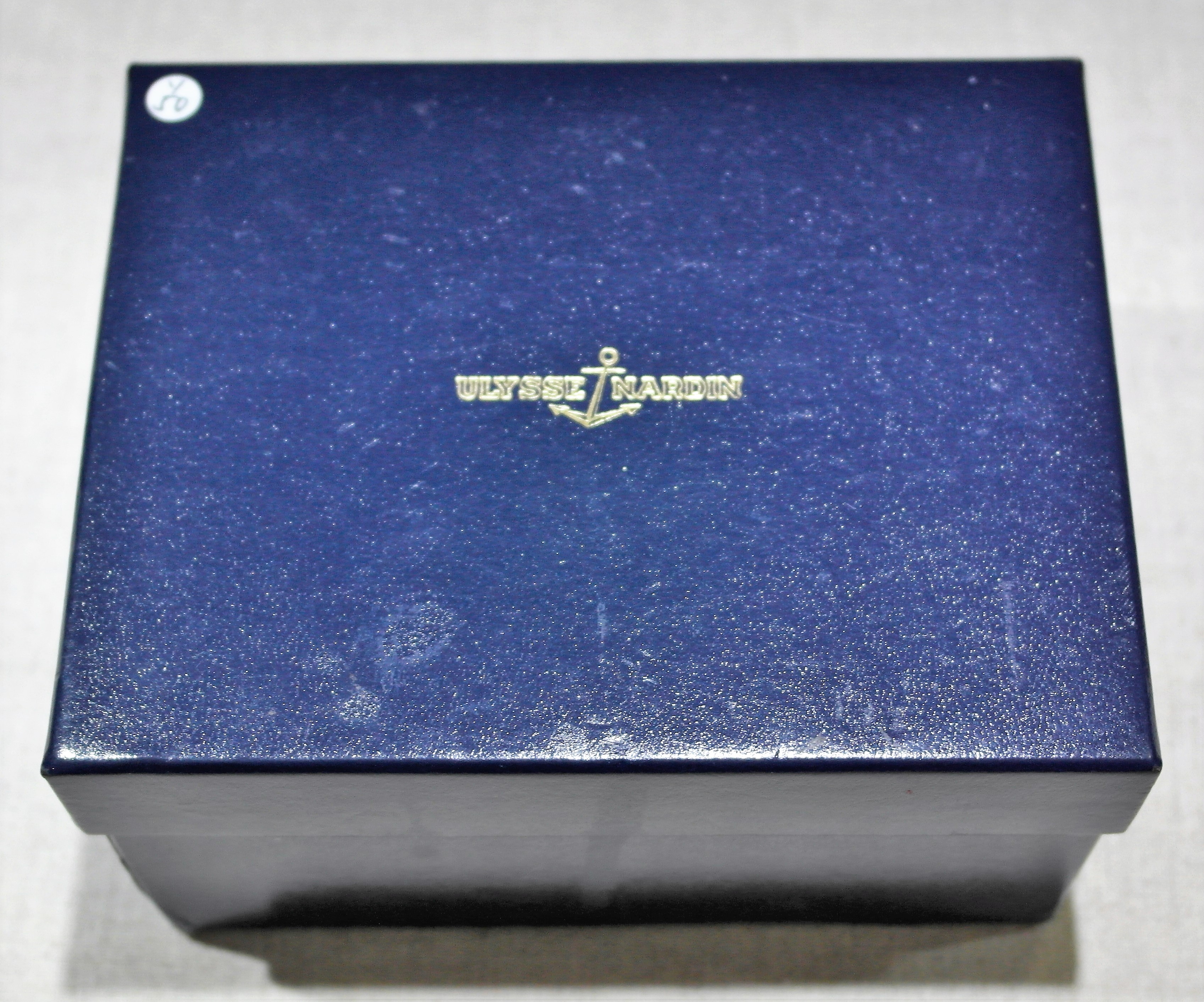 Ulysse Nardin vintage leather watch box blu for any models with outer box used condition | San Giorgio a Cremano