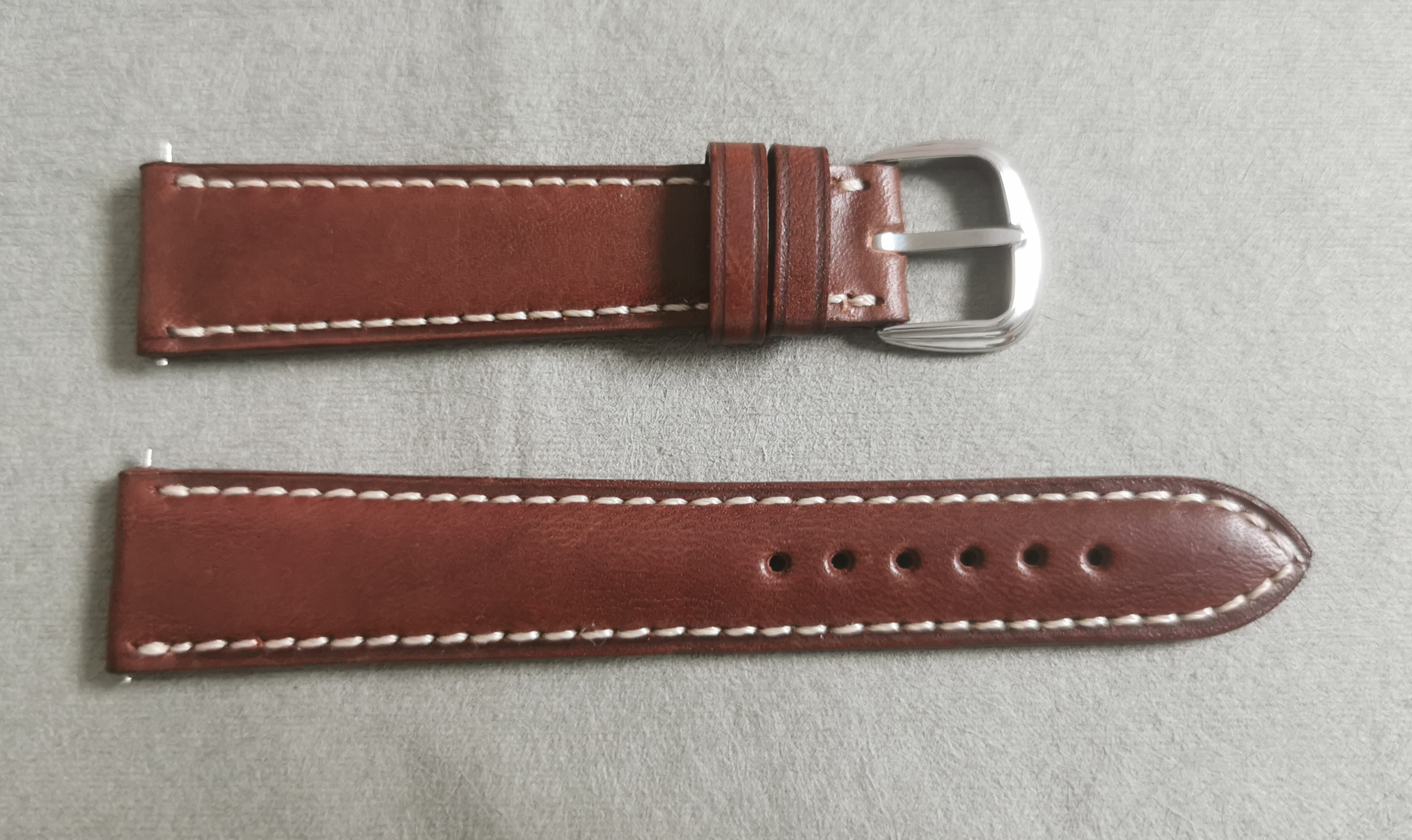 Franck Muller Watch Strap Cuir Brown Leather 19-16 With Steel Buckle mm 16 length 115-75 Newoldostock | San Giorgio a Cremano