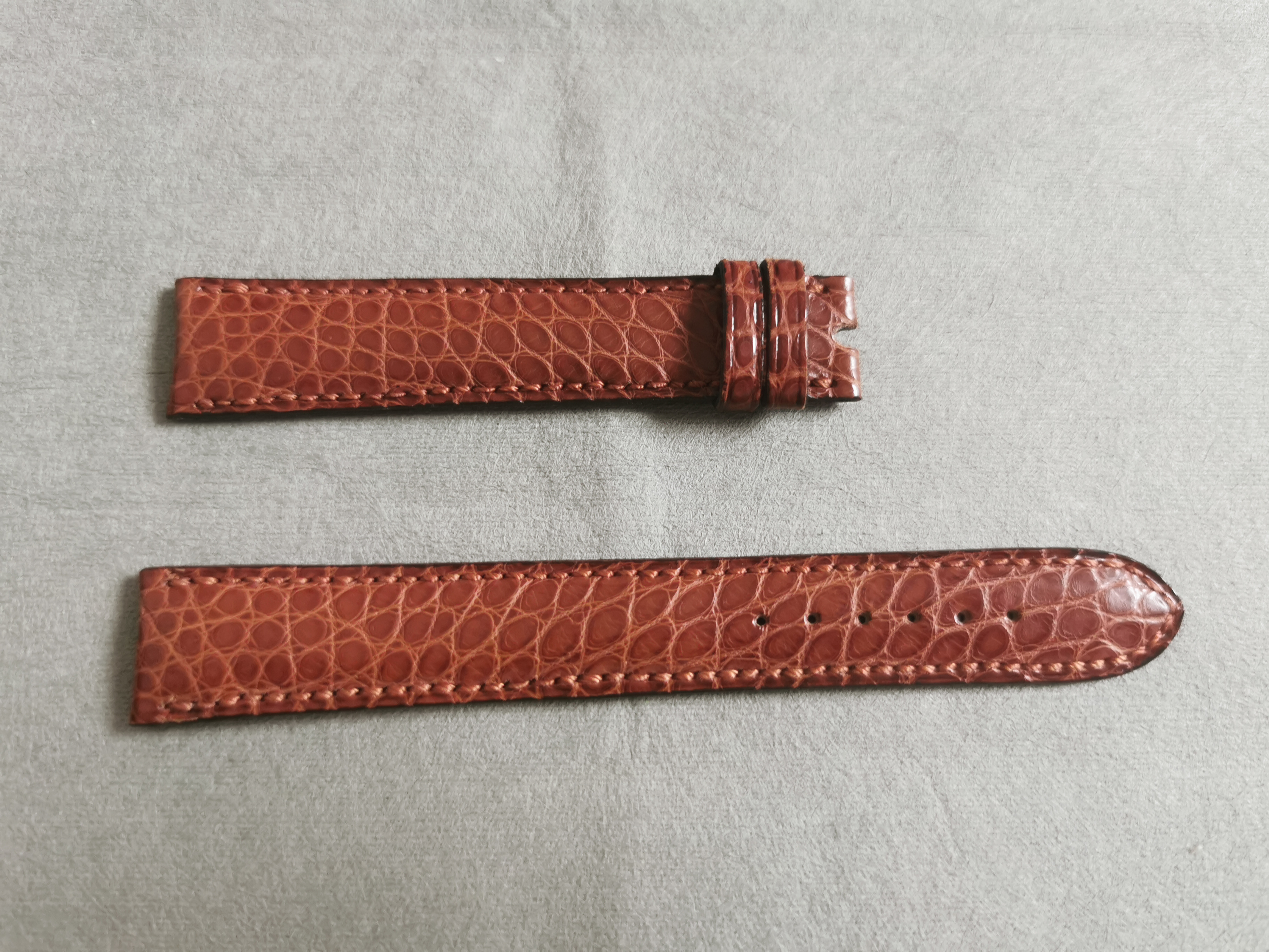 Piaget Watch Strap Alligator Brown Leather 18-16 Length 125-85 XL Size Newoldostock | San Giorgio a Cremano
