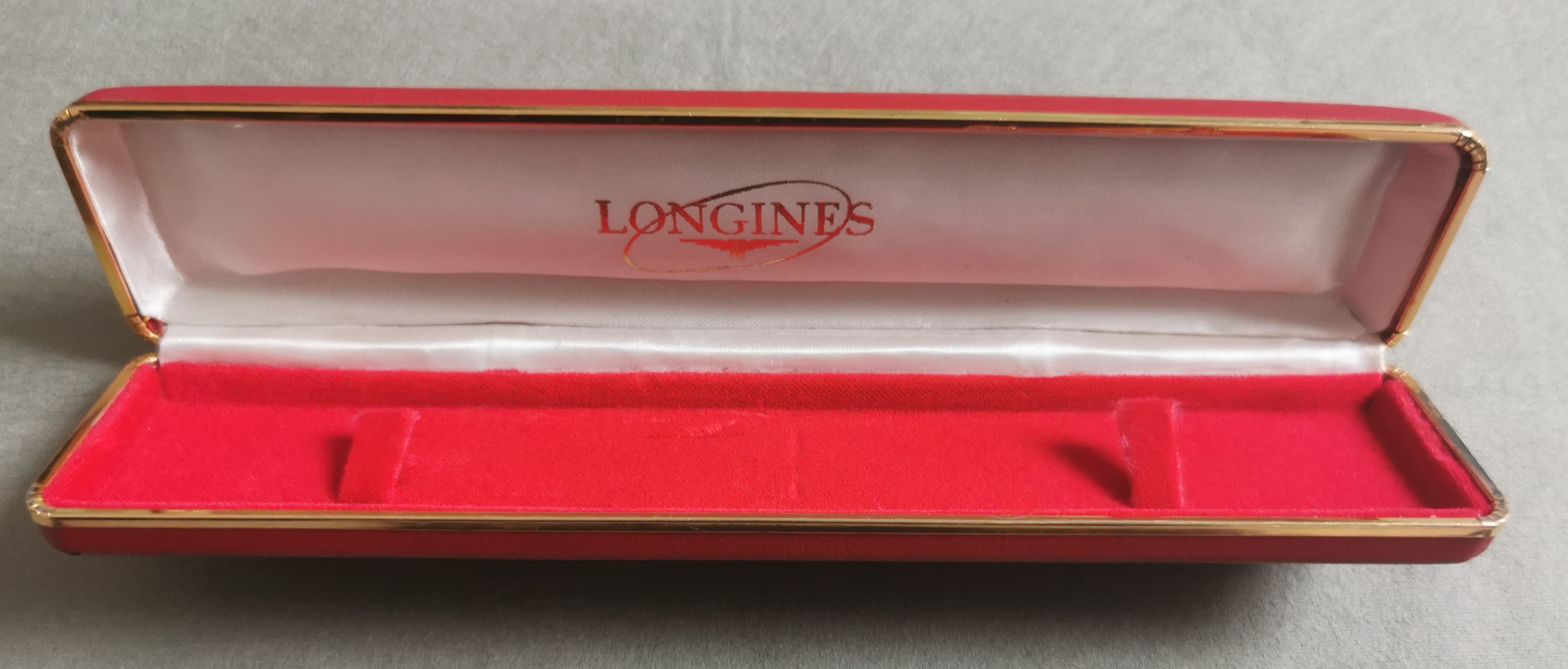 Longines rare vintage watch box red leather for lady models in good condition | San Giorgio a Cremano