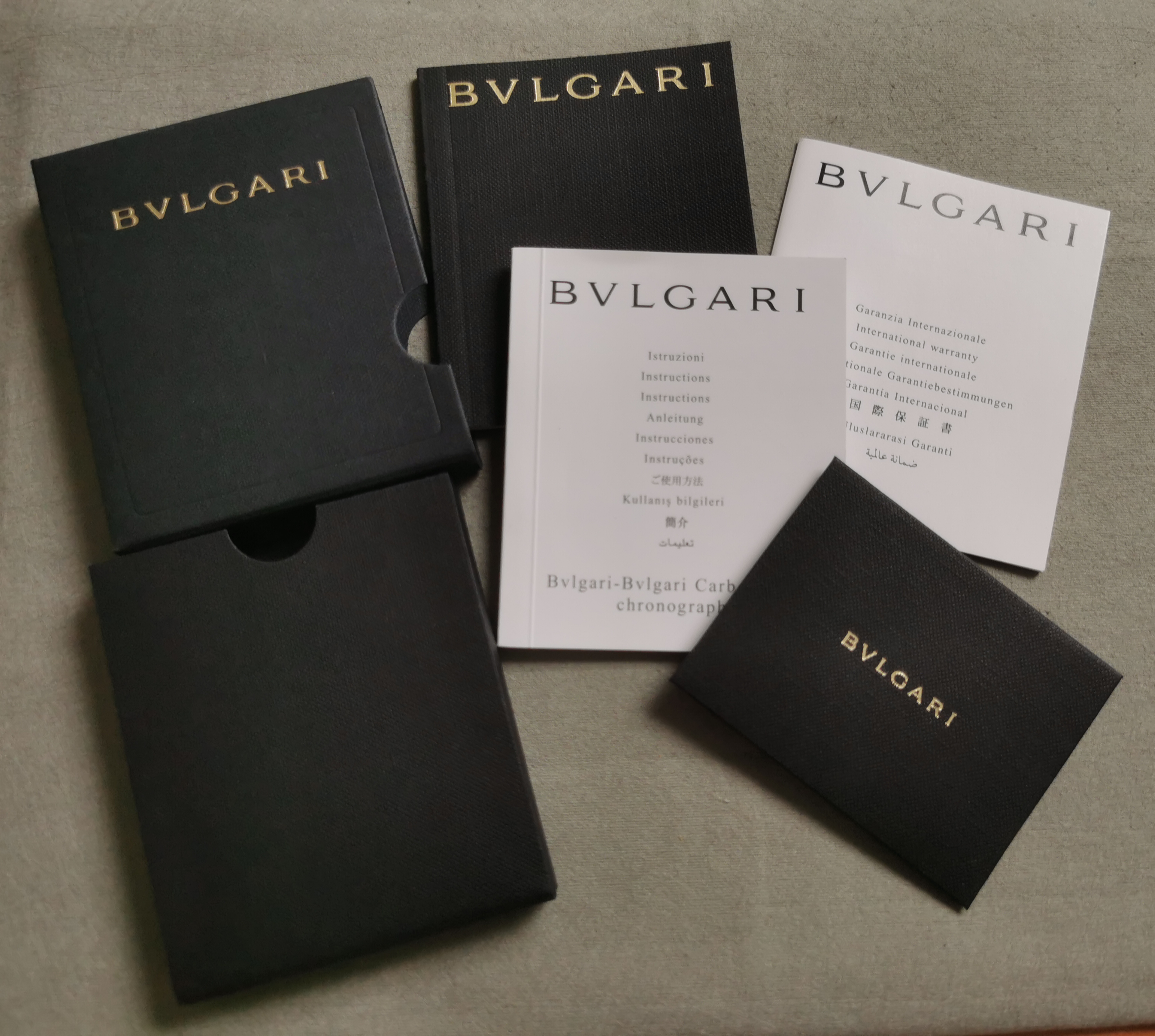 Bulgari Carbongold vintage complete kit warranty blank booklet and papers for ref. BB 38 CL CH | San Giorgio a Cremano