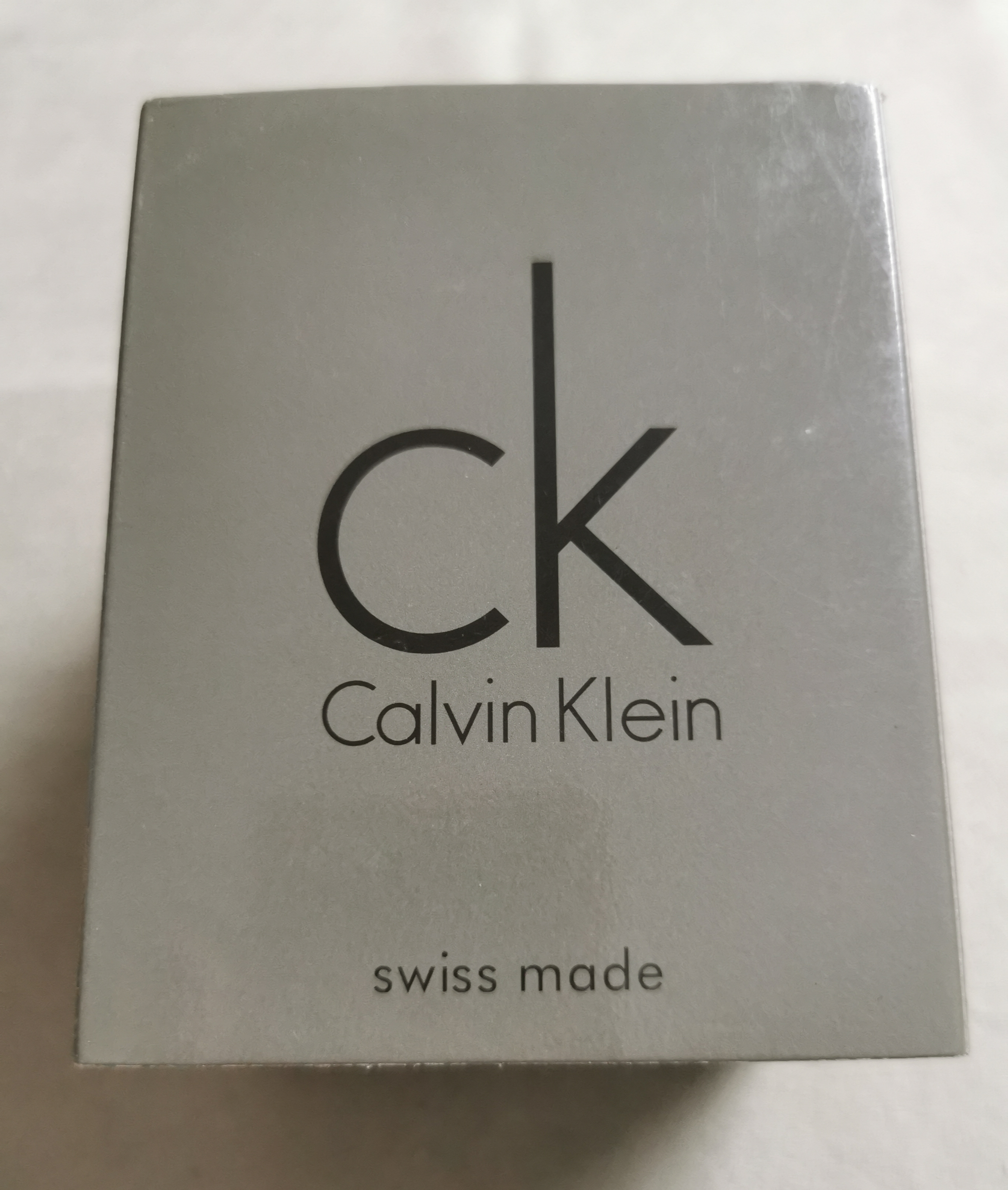 ck Calvin Klein vintage metal and plastic watch box gunmetal for any models like new condition | San Giorgio a Cremano