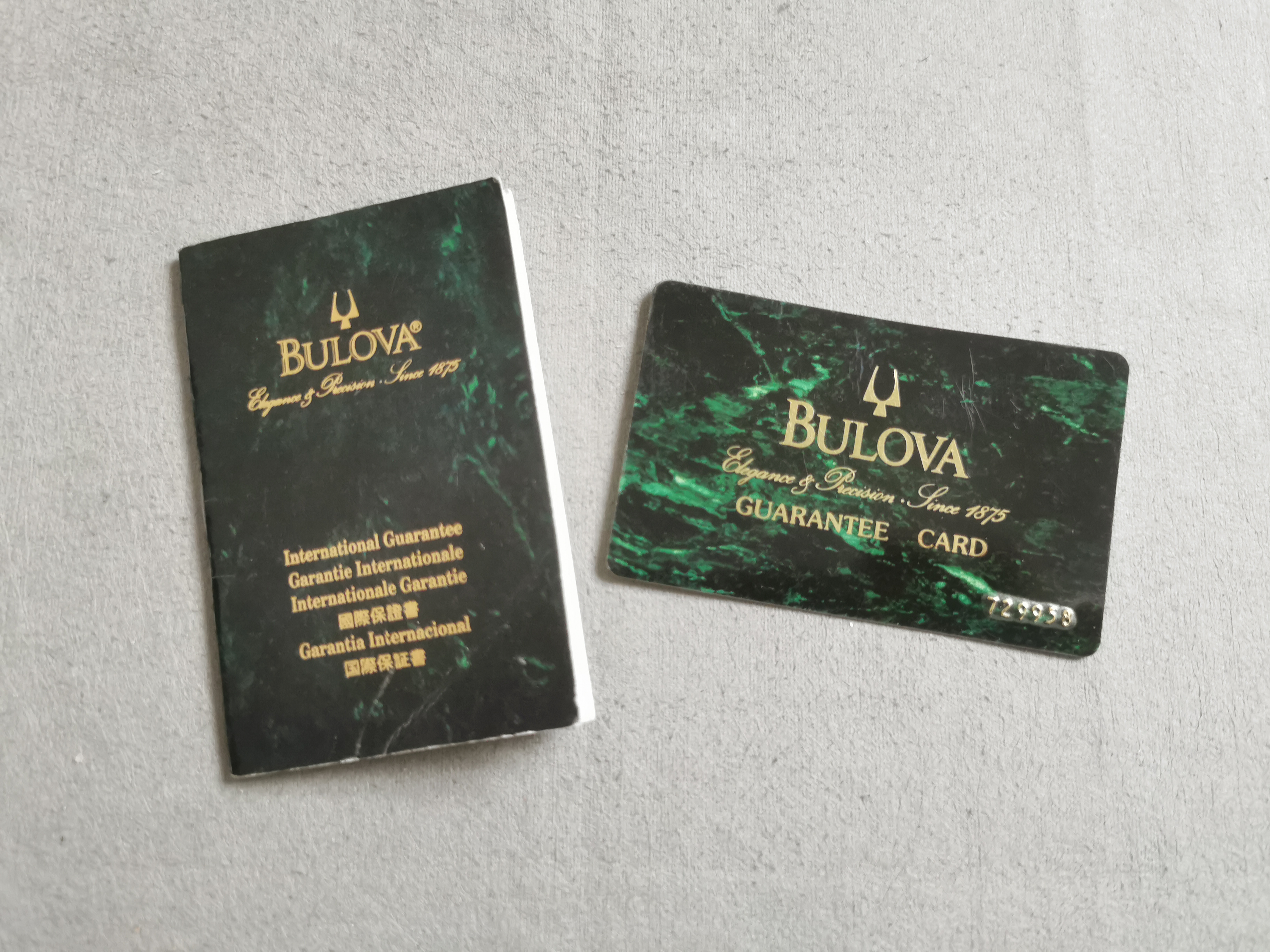 Bulova vintage warranty booklet and warranty card blank in good condition | San Giorgio a Cremano