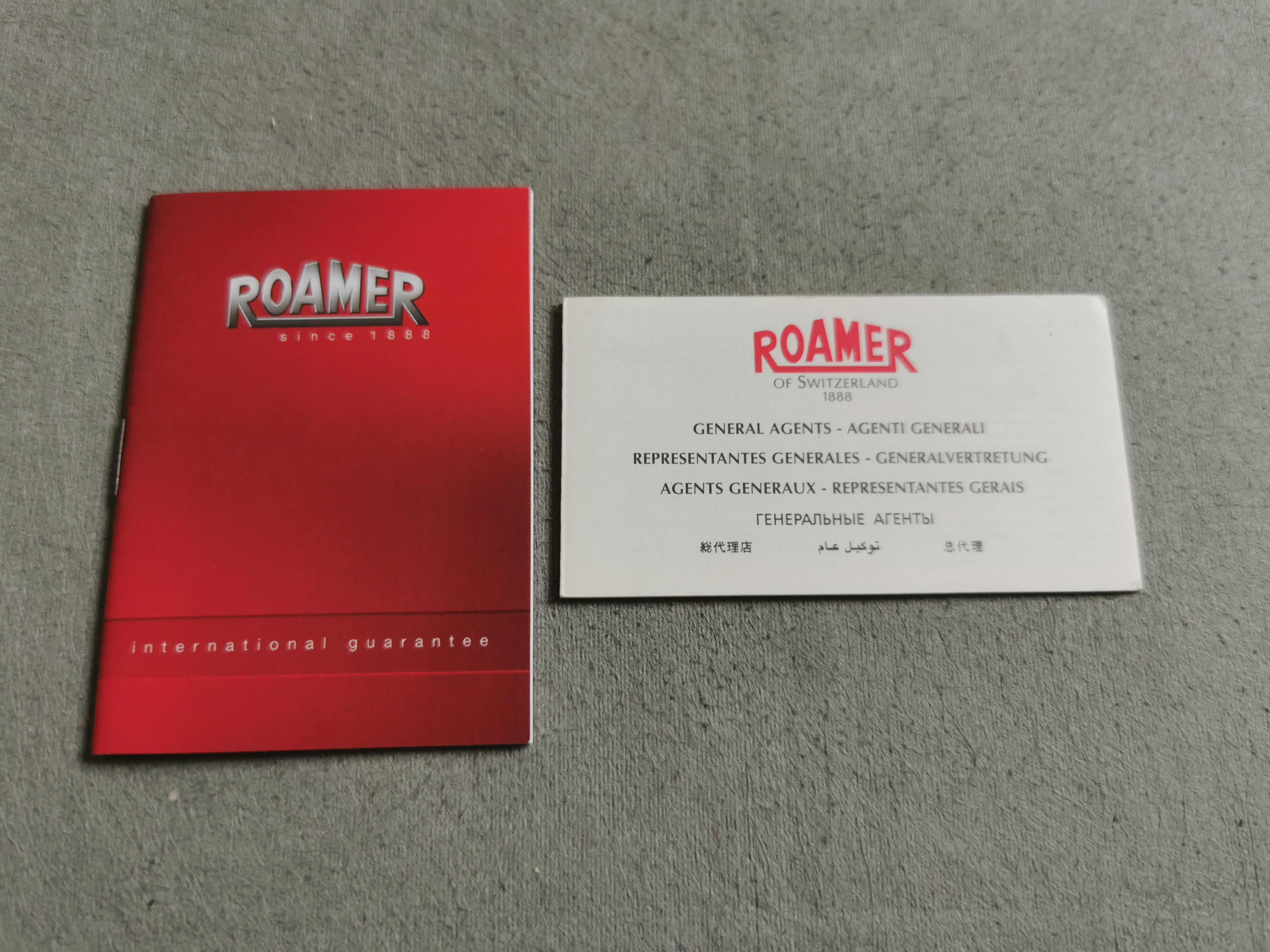 Roamer rare vintage warranty booklet blank and agents paper newoldstock | San Giorgio a Cremano