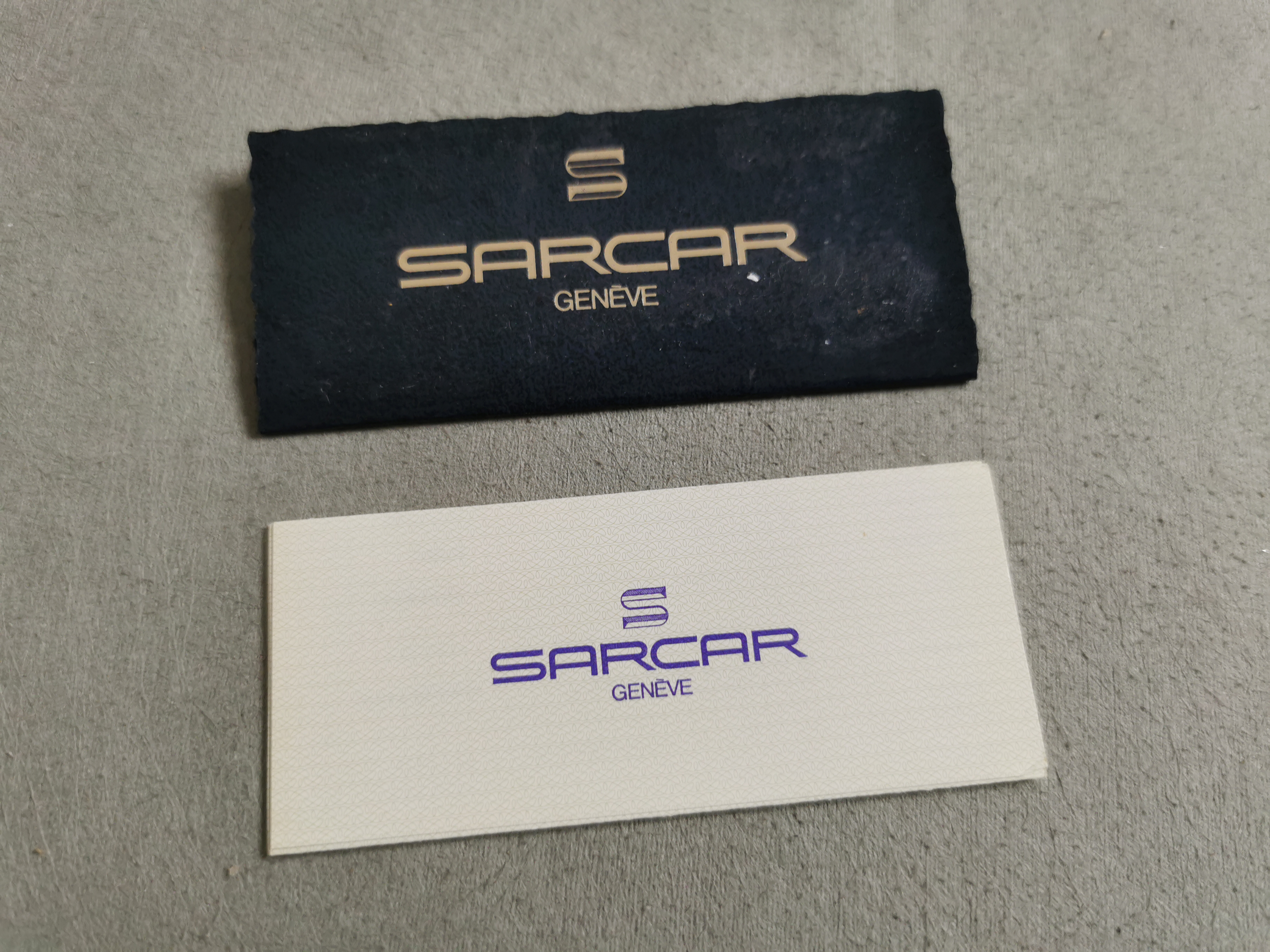 Sarcar Sarcar Geneve' rare vintage watch warranty blank with paper wallet newoldstock | San Giorgio a Cremano