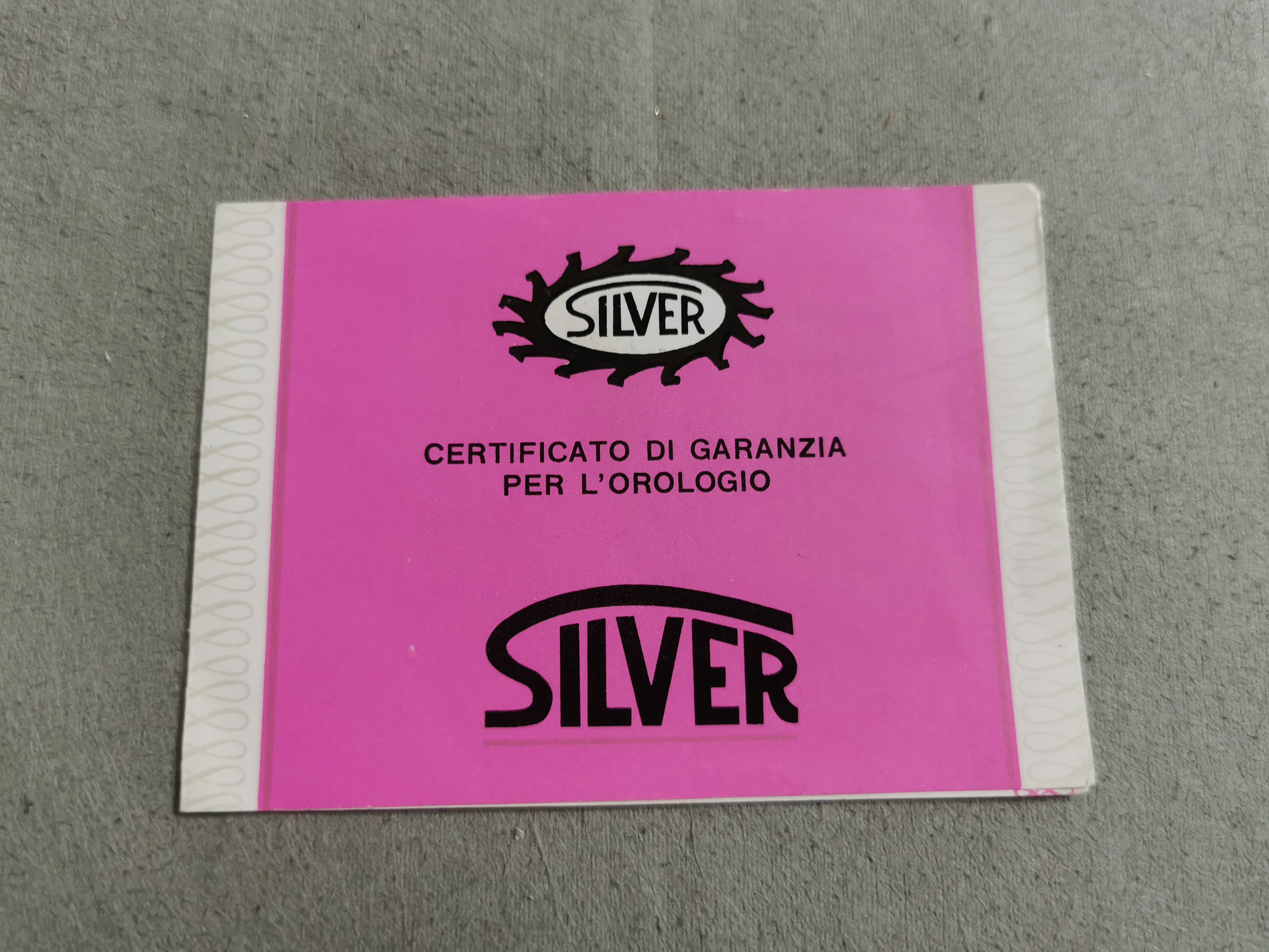 Anonimo Silver rare vintage watch warranty paper blank newoldstock | San Giorgio a Cremano