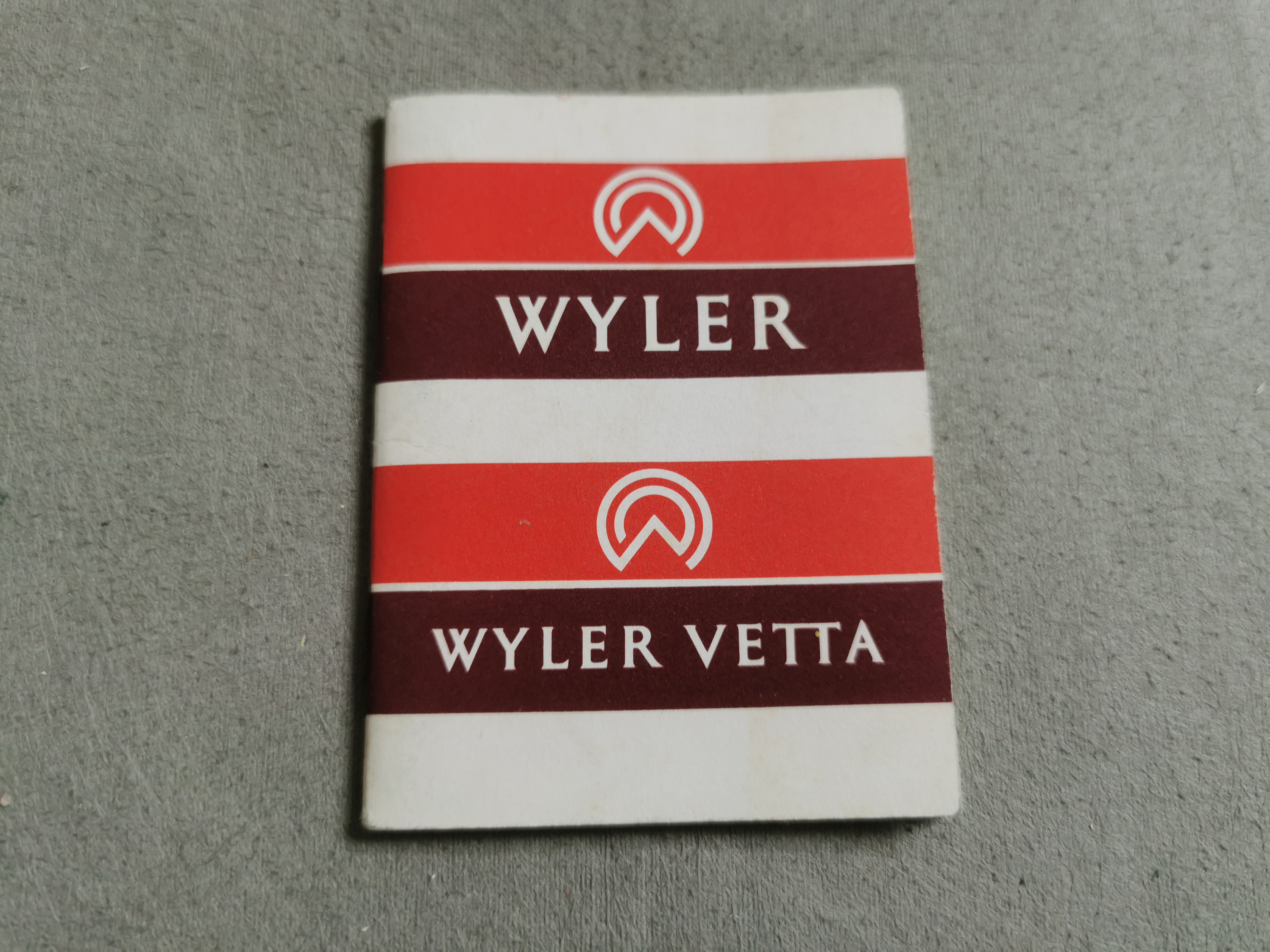 Wyler Wyler and Wyler Vetta vintage warranty booklet blank for any models newoldstock | San Giorgio a Cremano