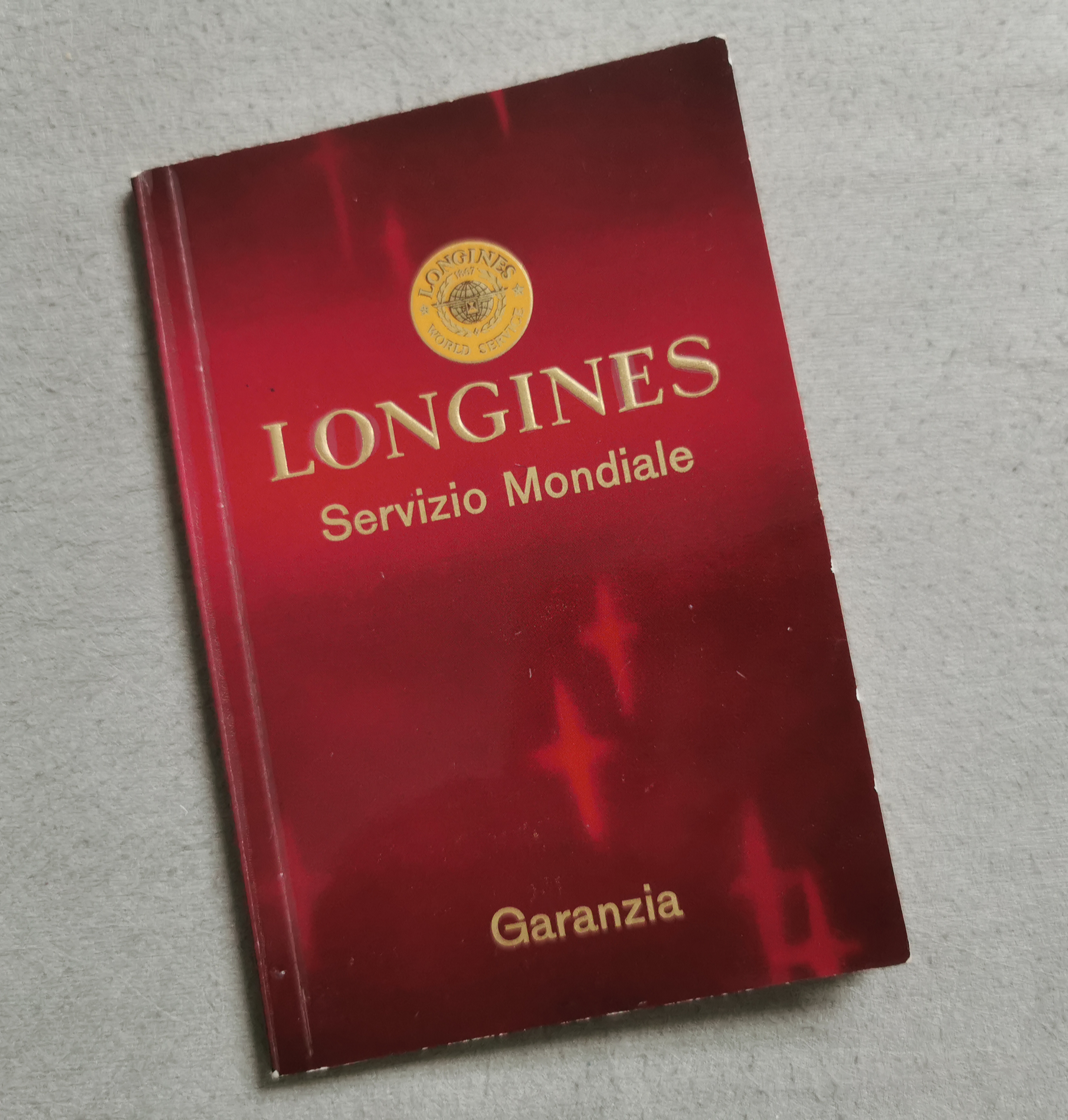 Longines vintage red warranty booklet signed and stamped 1966 | San Giorgio a Cremano