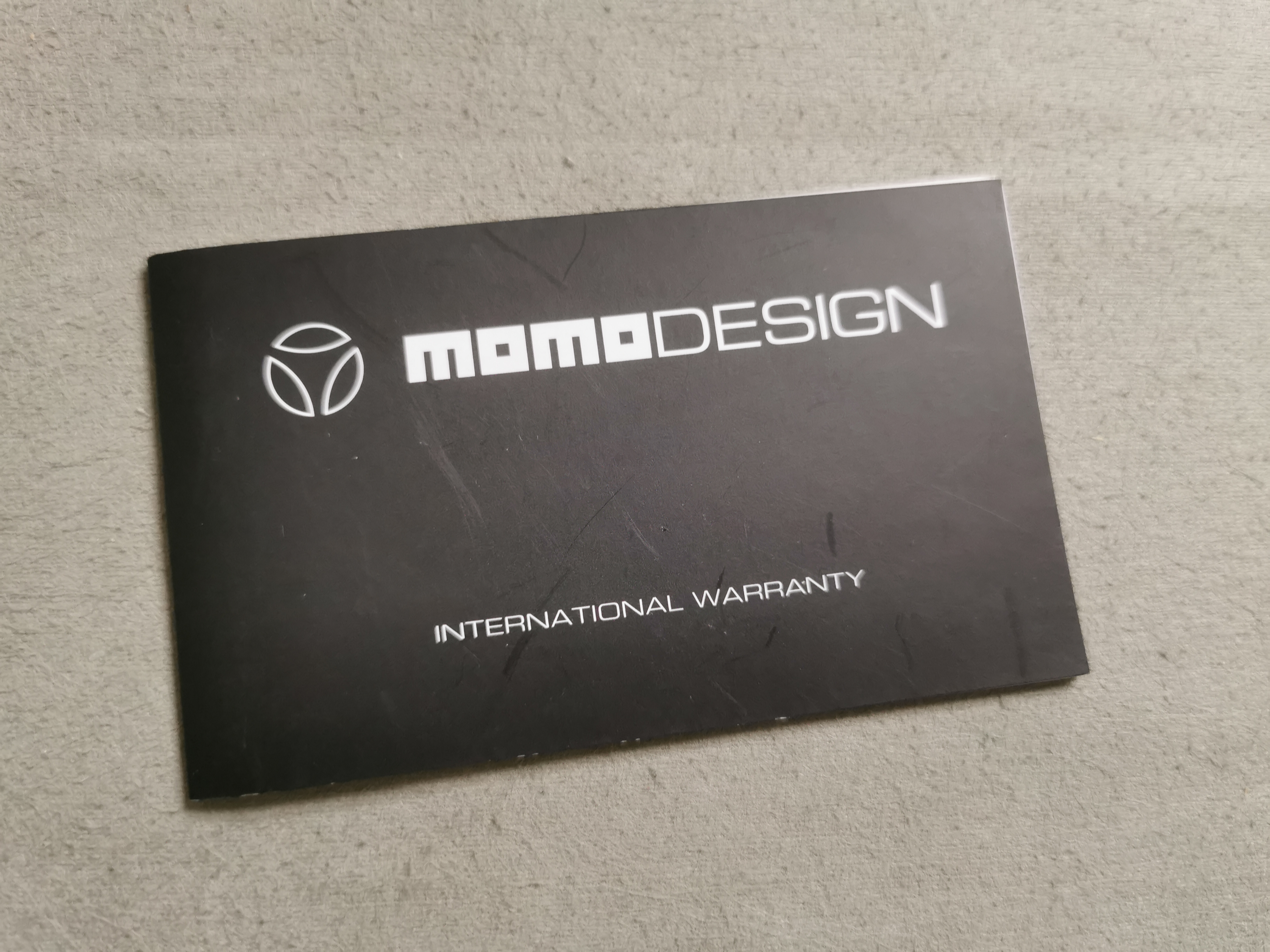 Momo Design vintage warranty booklet blank for any models newoldstock | San Giorgio a Cremano