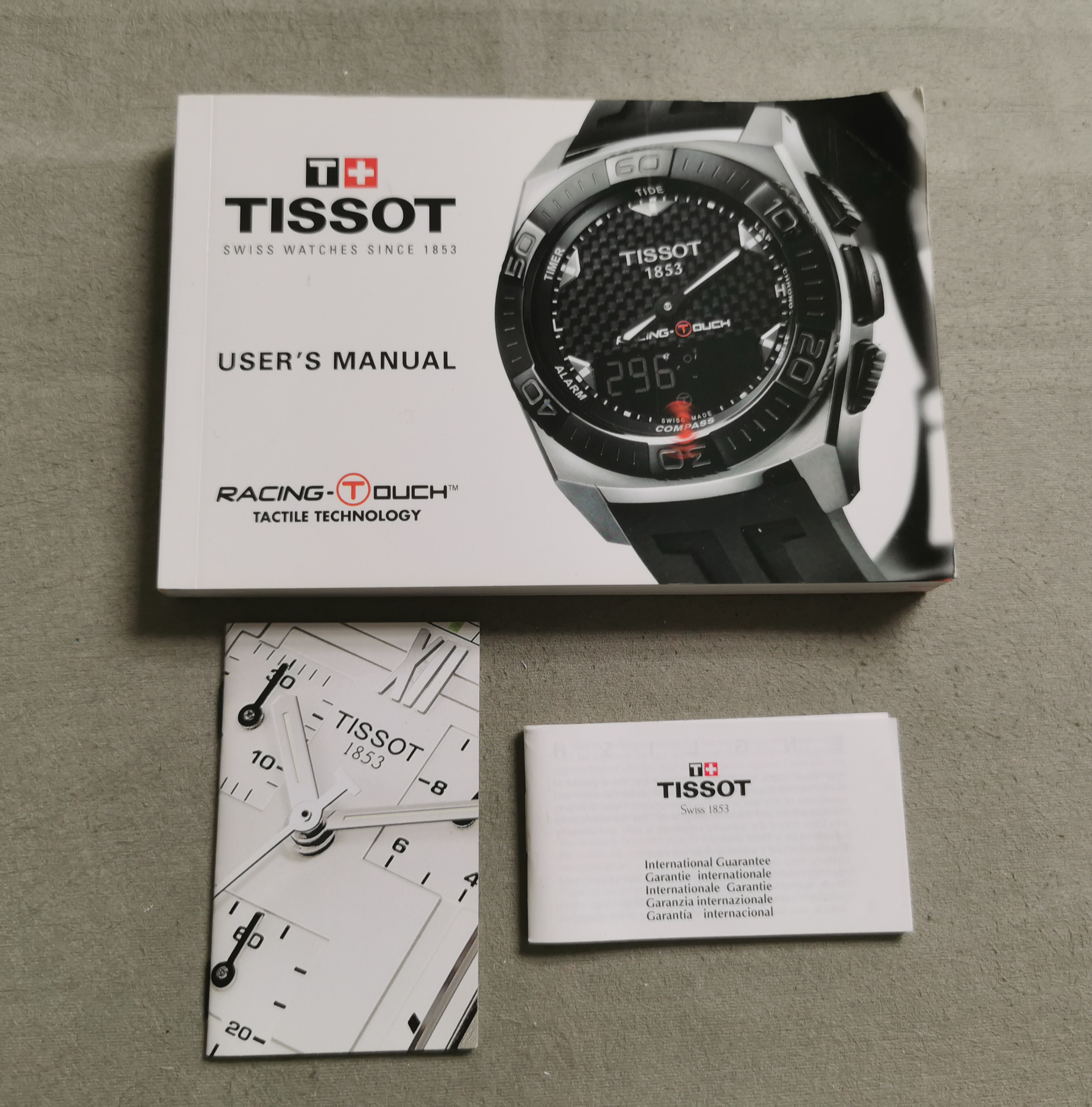 Tissot complete kit racing t-touck warranty paper and instruction booklet good | San Giorgio a Cremano