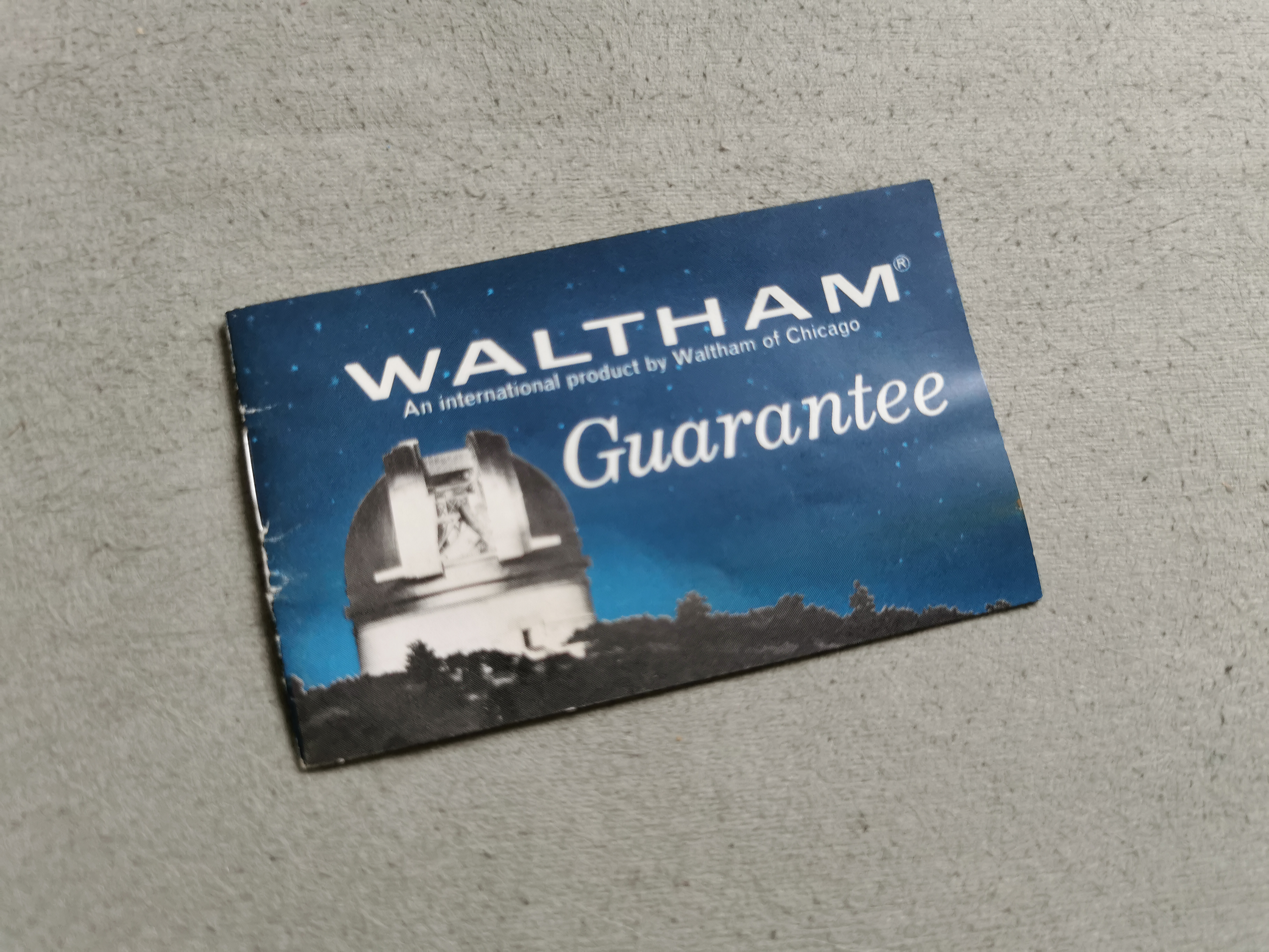 Waltham vintage warranty condition and instruction booklet stamped 1972 good | San Giorgio a Cremano
