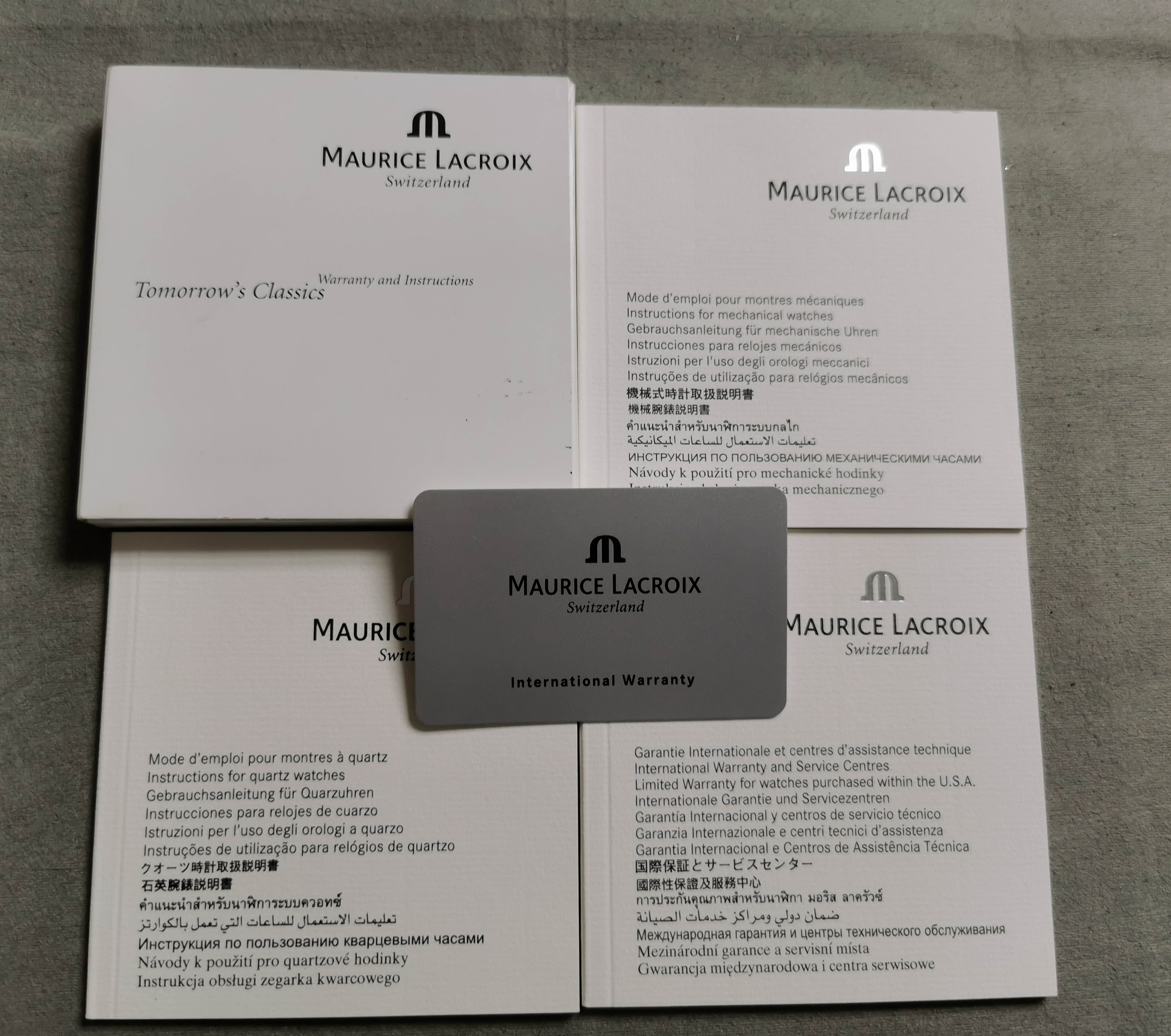 Maurice Lacroix  vintage kit warranty card blank booklets paper wallet year 2000 | San Giorgio a Cremano