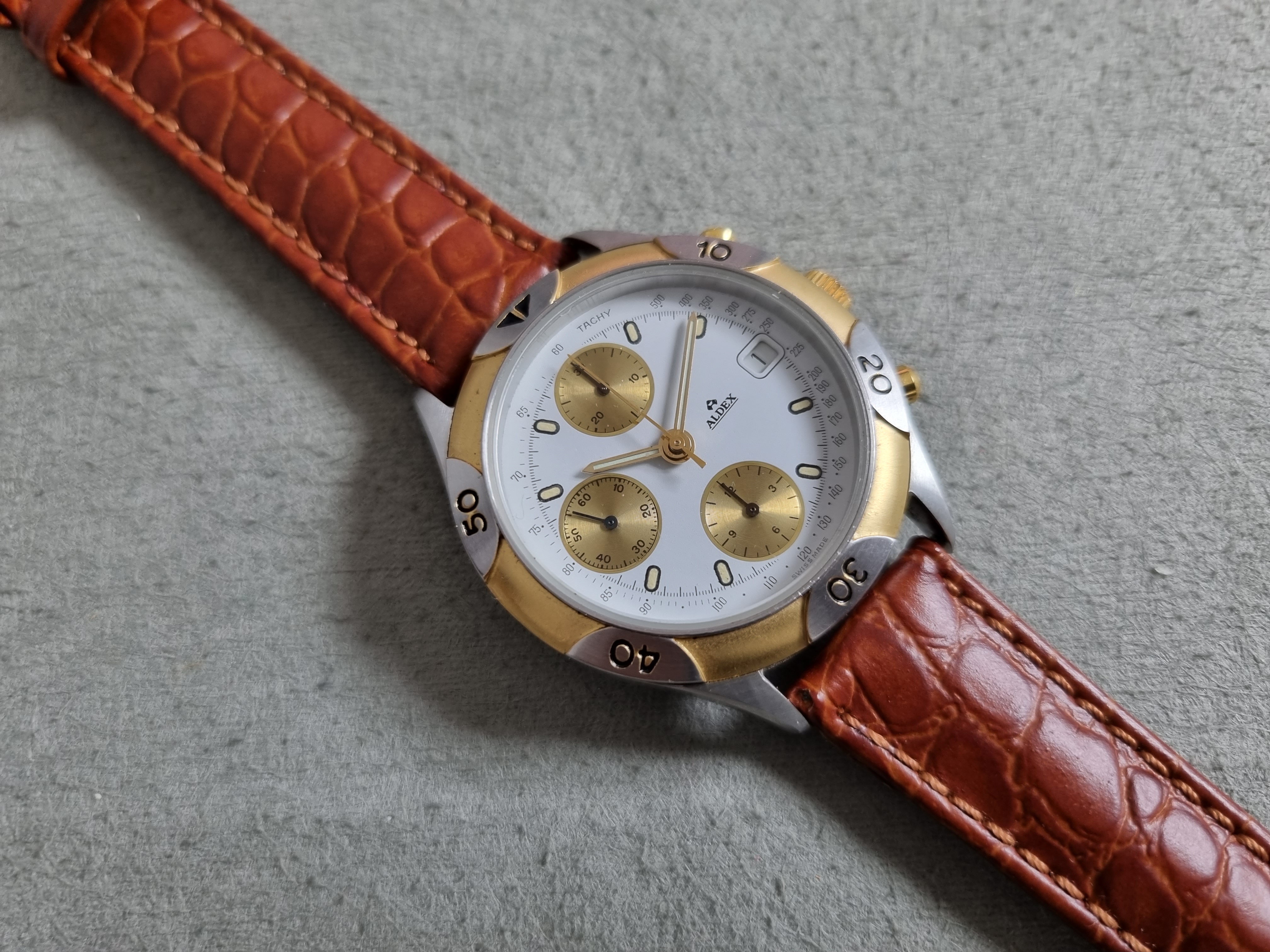 Anonimo Aldex sport automatic chronograph valjoux 7750 mm 38 men's Swiss Made Newoldstock | San Giorgio a Cremano