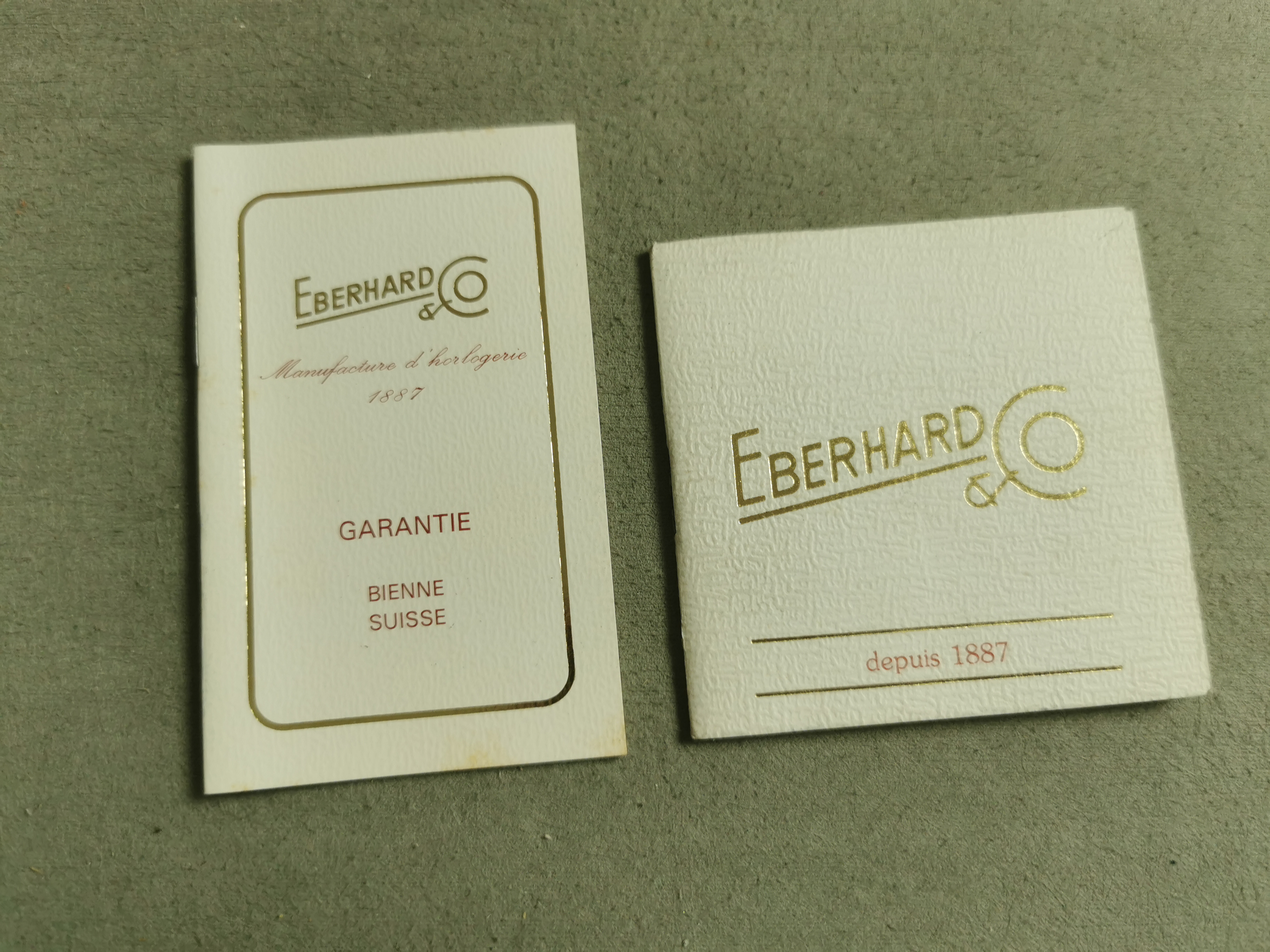 Eberhard & Co. vintage kit warranty and booklet for Champion chrono newoldstock | San Giorgio a Cremano