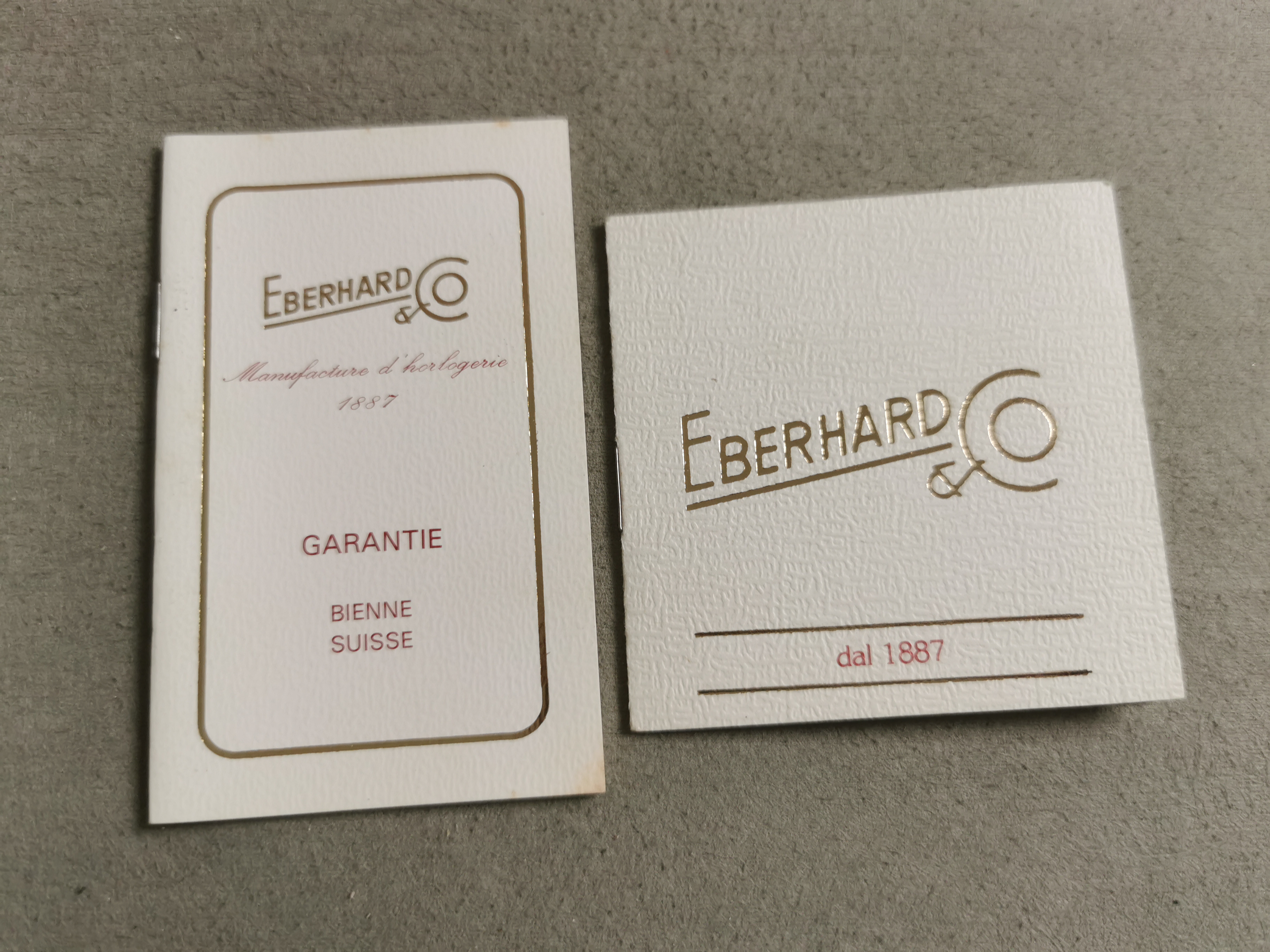 Eberhard & Co. vintage kit warranty and booklet for Sirio models newoldstock | San Giorgio a Cremano