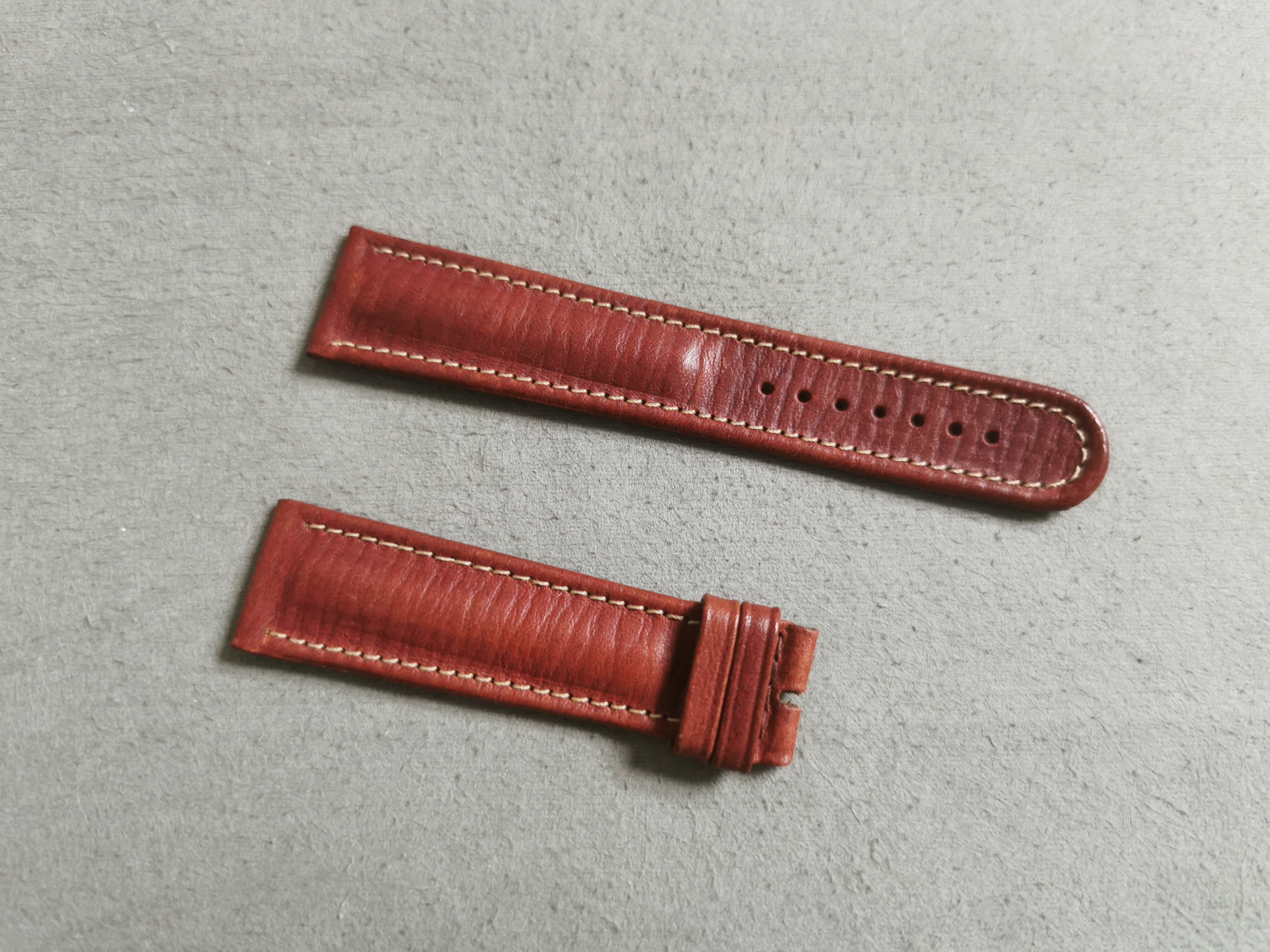 Breitling vintage leather strap brown mm 21 - 18 Total length mm 193 - (115-78) newoldstock | San Giorgio a Cremano