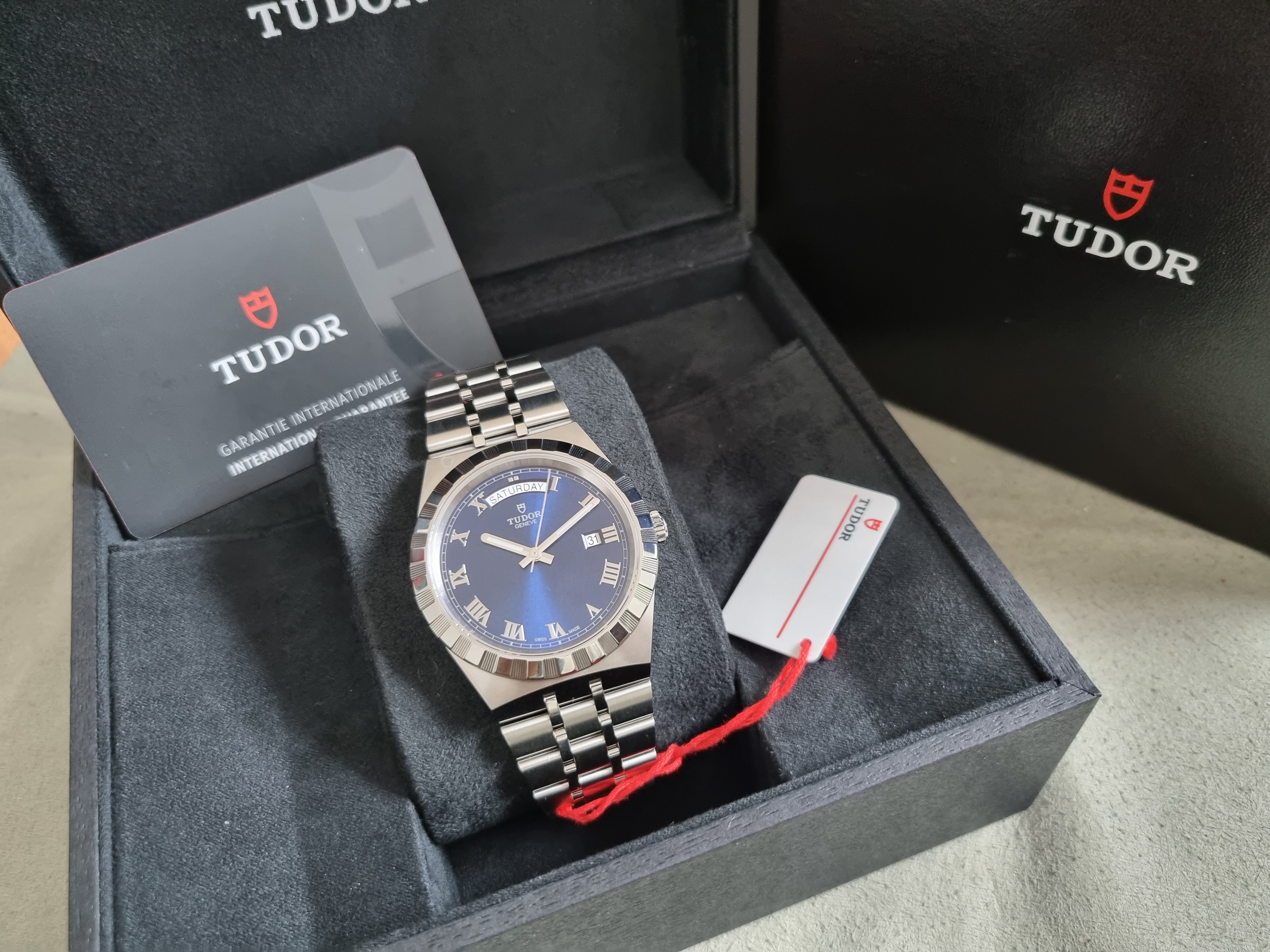 Tudor Royal 41mm BLUE Automatic DAYDATE Steel Bracelet 28600-0005 New Box And Warranty 12-2022 | San Giorgio a Cremano
