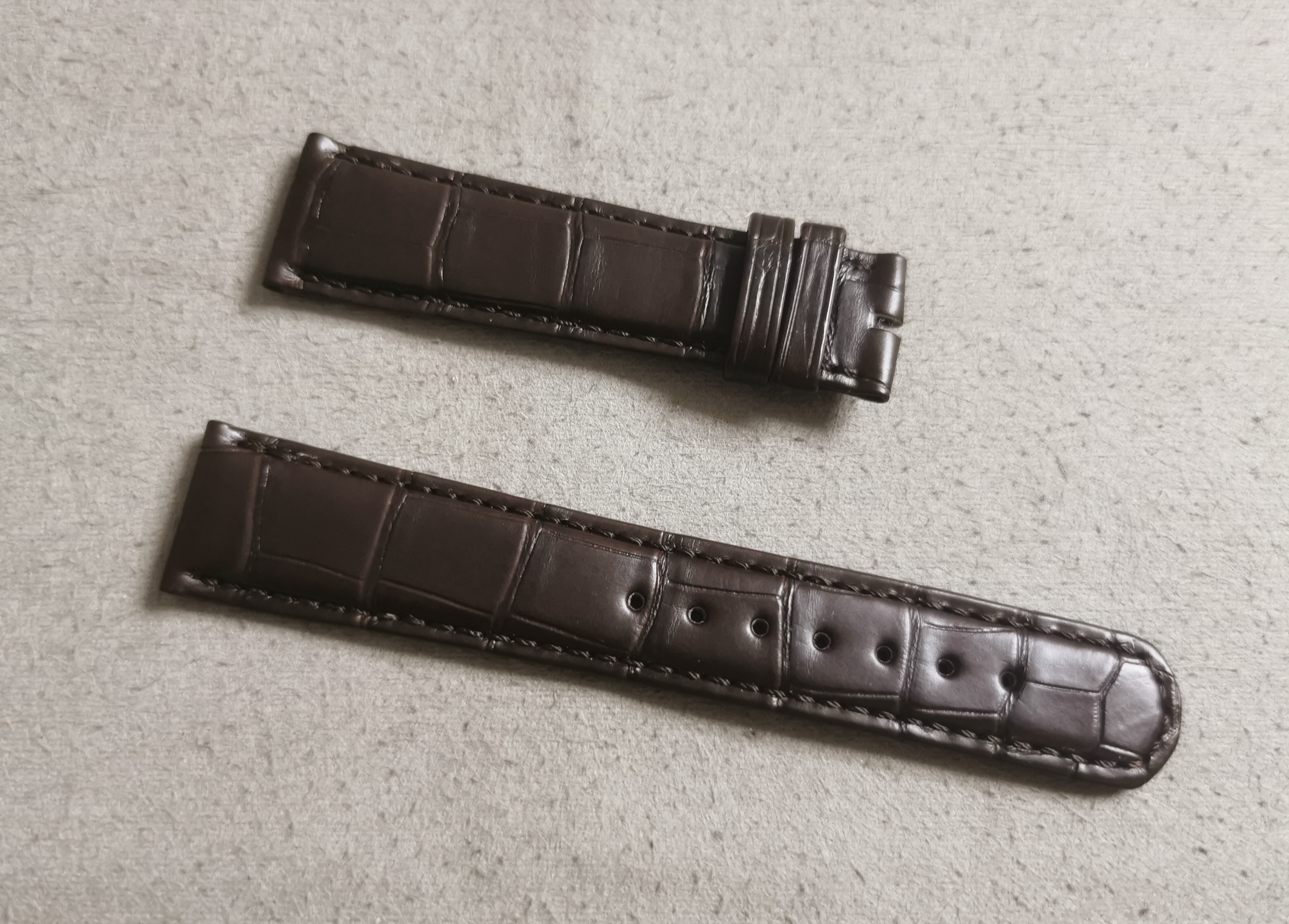 A. Lange & Söhne Dark Brown Alligator Leather Strap Mm 20-18 Newoldstock Condition | San Giorgio a Cremano