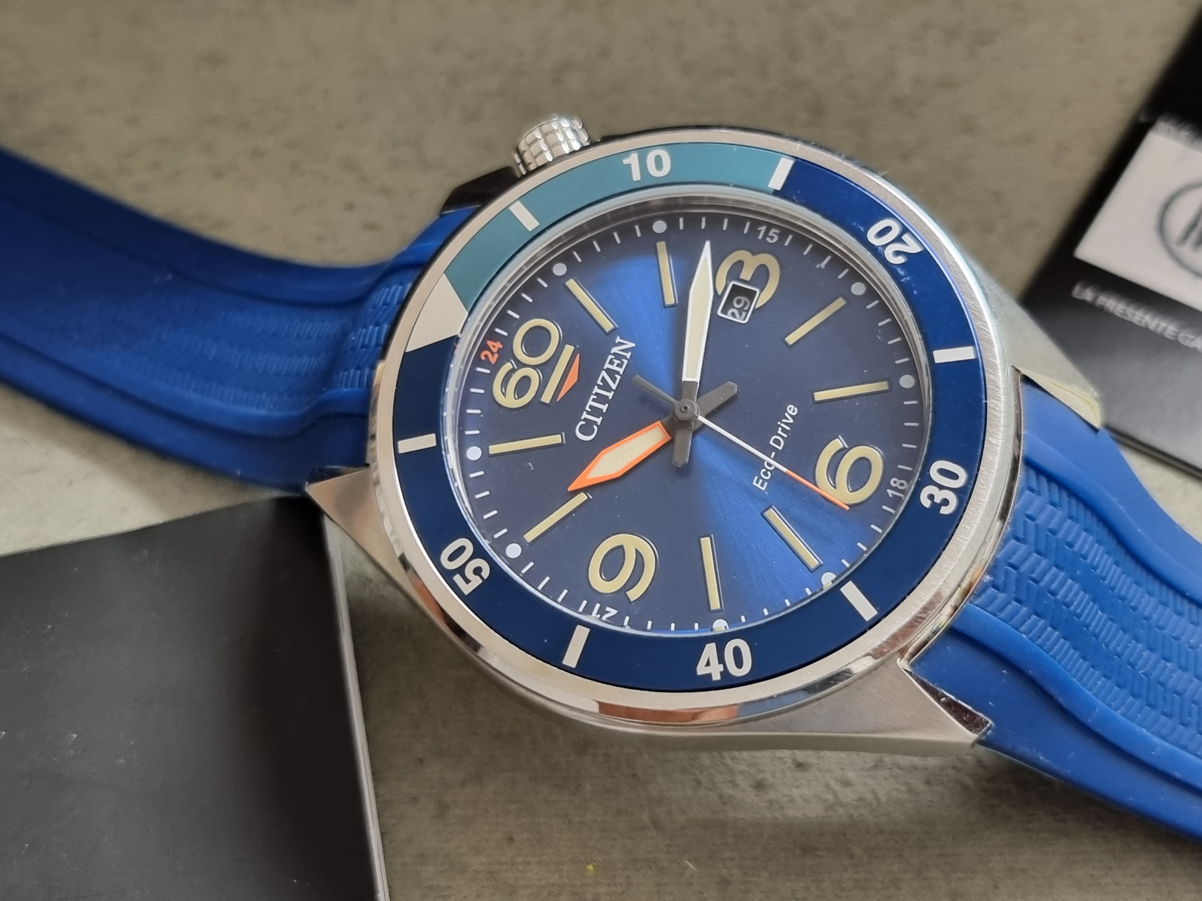 Citizen Men's AW1719-18L Eco-Drive Seaplane Blue Dial Watch 44 mm Like New Full Set 08-2022 | San Giorgio a Cremano