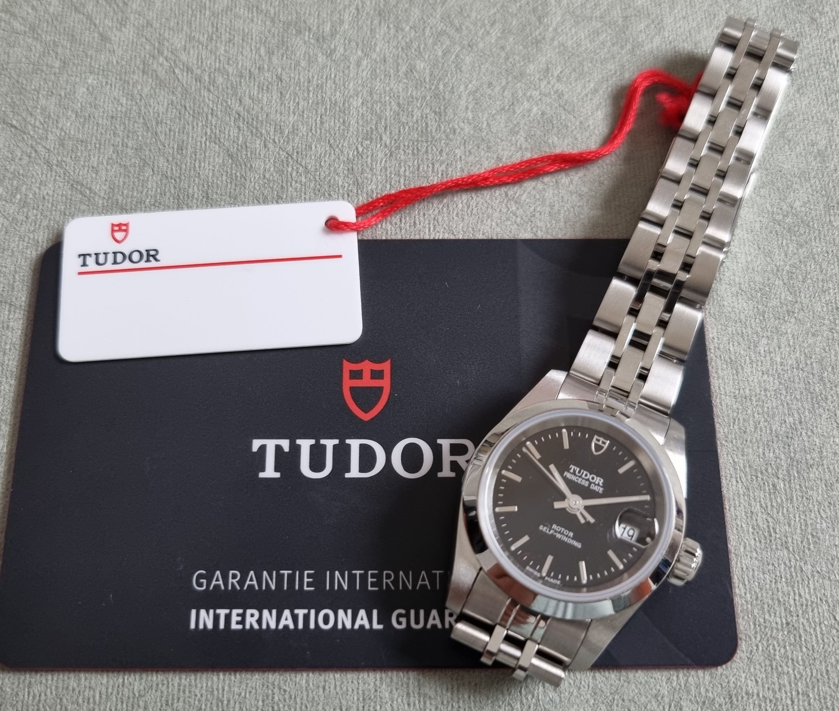 Tudor Prince Date T2 Princess Date 92400 Automatic Black Dial Steel Ladies Watch New Box Card 12-2022 | San Giorgio a Cremano