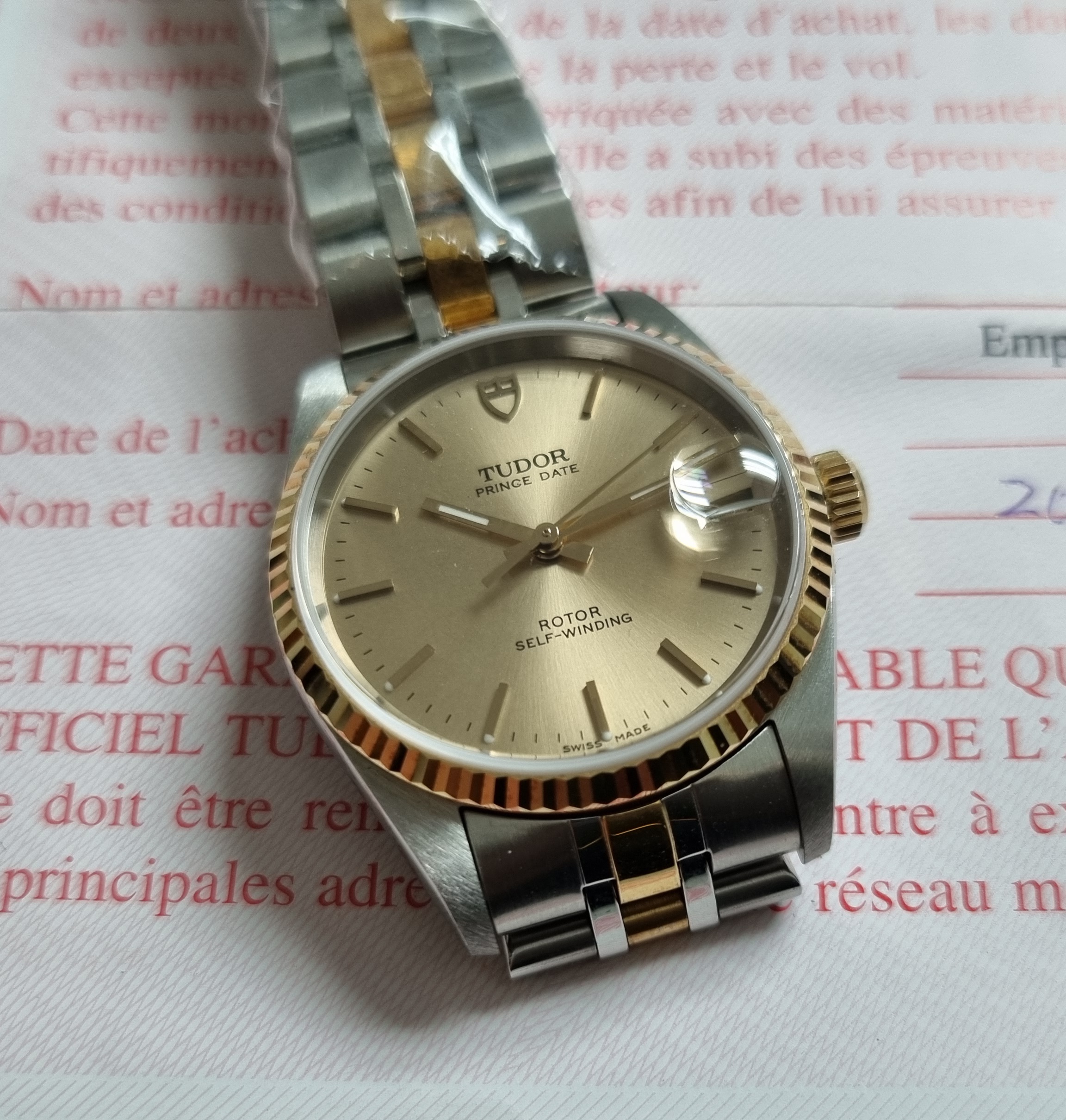 Tudor Prince Oysterdate Prince Oysterdate automatic 72033 mm 32 steel and 18 kt gold like new paper 2006 | San Giorgio a Cremano