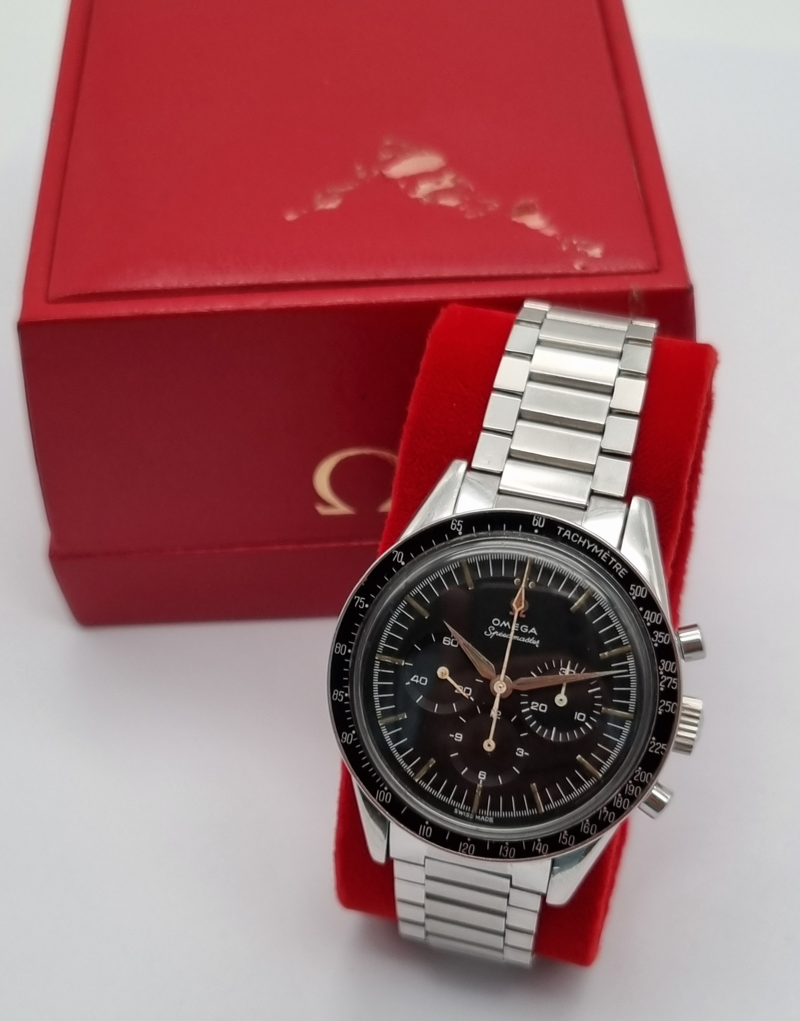 Omega Speedmaster  Speedmaster Professional Moonwatch Pre-Moon 105.002-62 Steel Mm 39 Caliber 321 Steel Bracelet 1962 - Box | San Giorgio a Cremano