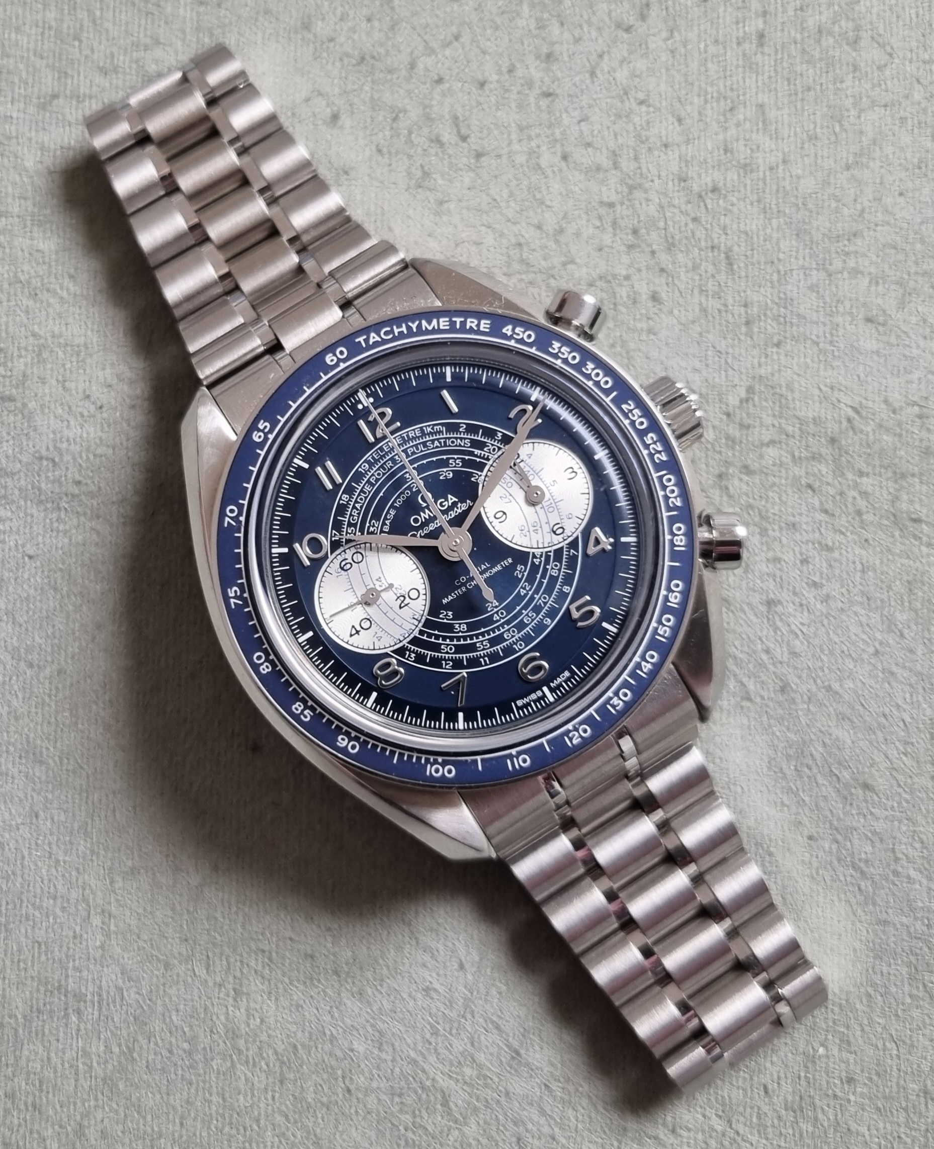 Omega Speedmaster Speedmaster Chronoscope Master Chronometer Blu 329.30.43.51.03.001 New Never Worn 03-2022 | San Giorgio a Cremano