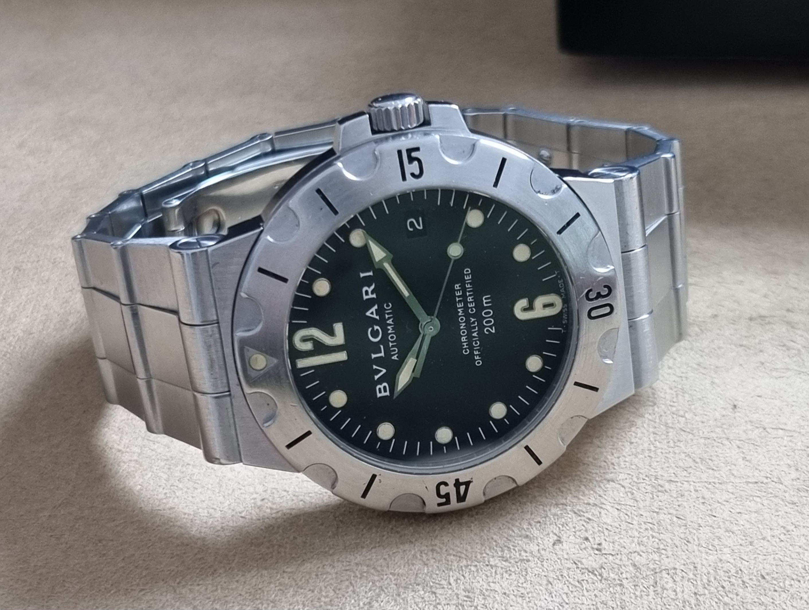 Bulgari Diagono Diagono Scuba 200 Meters Automatic Swiss Made Original Box And Cosc Certificate | San Giorgio a Cremano