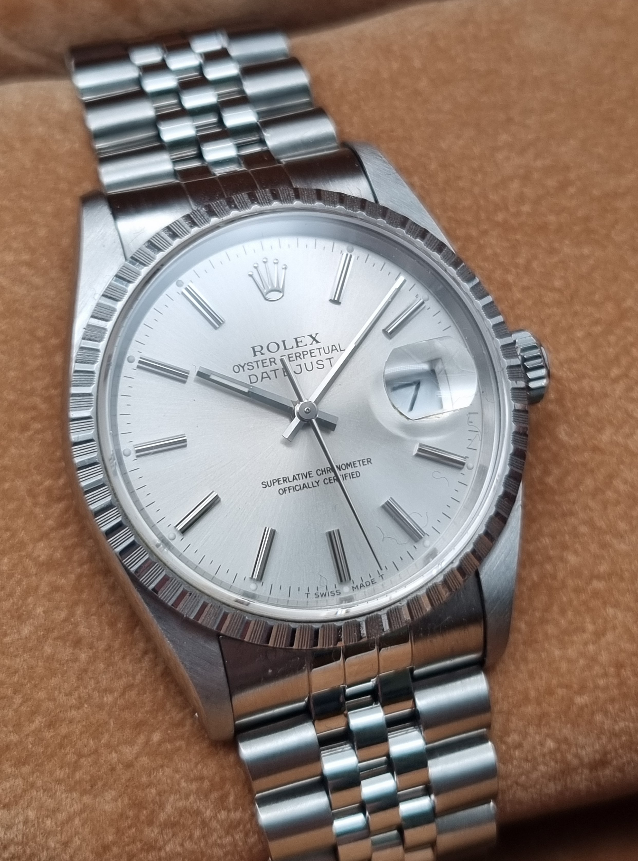 Rolex Datejust Datejust 36 16220 Silver Dial Jubilee Bracelet Year 1993 Good Condition - Box | San Giorgio a Cremano