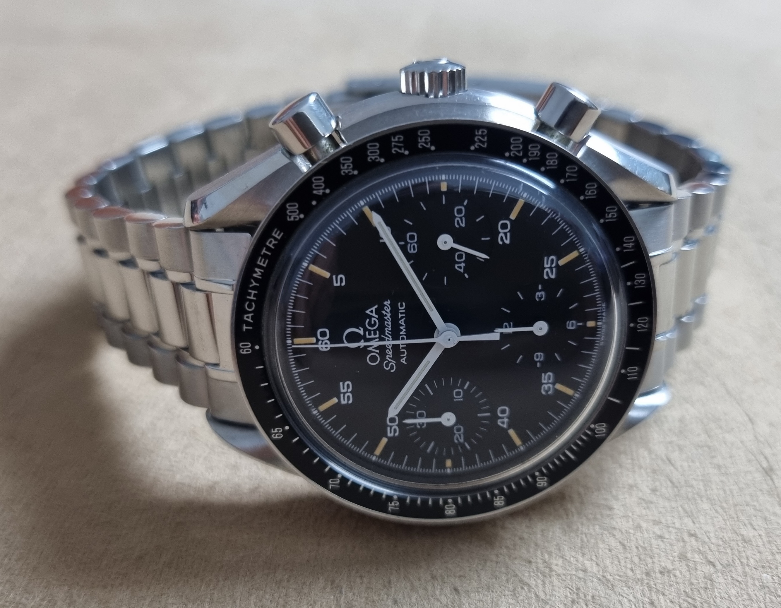 Omega Speedmaster Reduced Speedmaster Reduced 3510.50.00 automatic chrono warranty card 1994 good condition | San Giorgio a Cremano