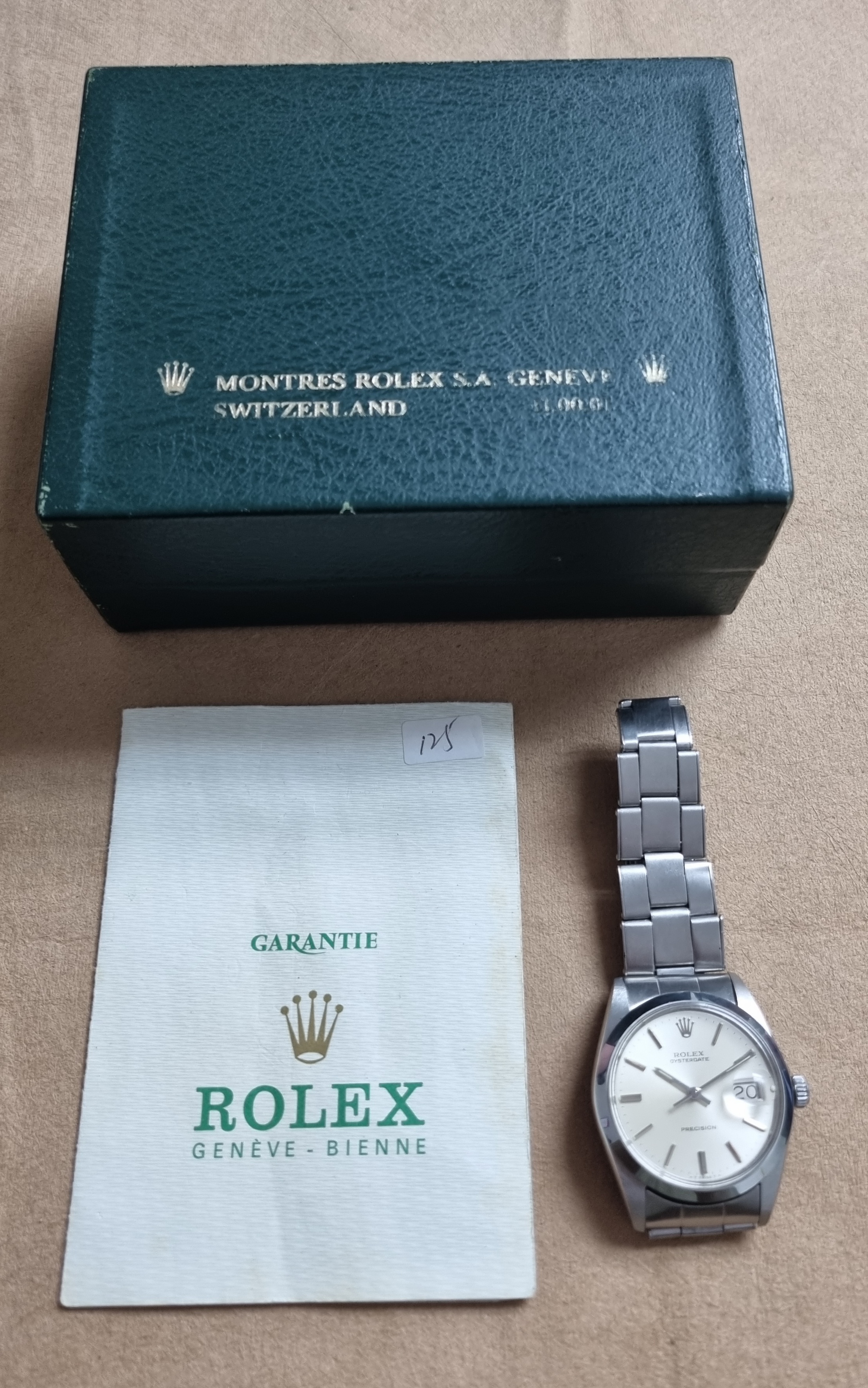 Rolex Air King Oysterdate Precision Oyster Date 6694 Steel Mm 34 Silver Dial Oyster Expandable Manual Winding Full Set 1973 | San Giorgio a Cremano