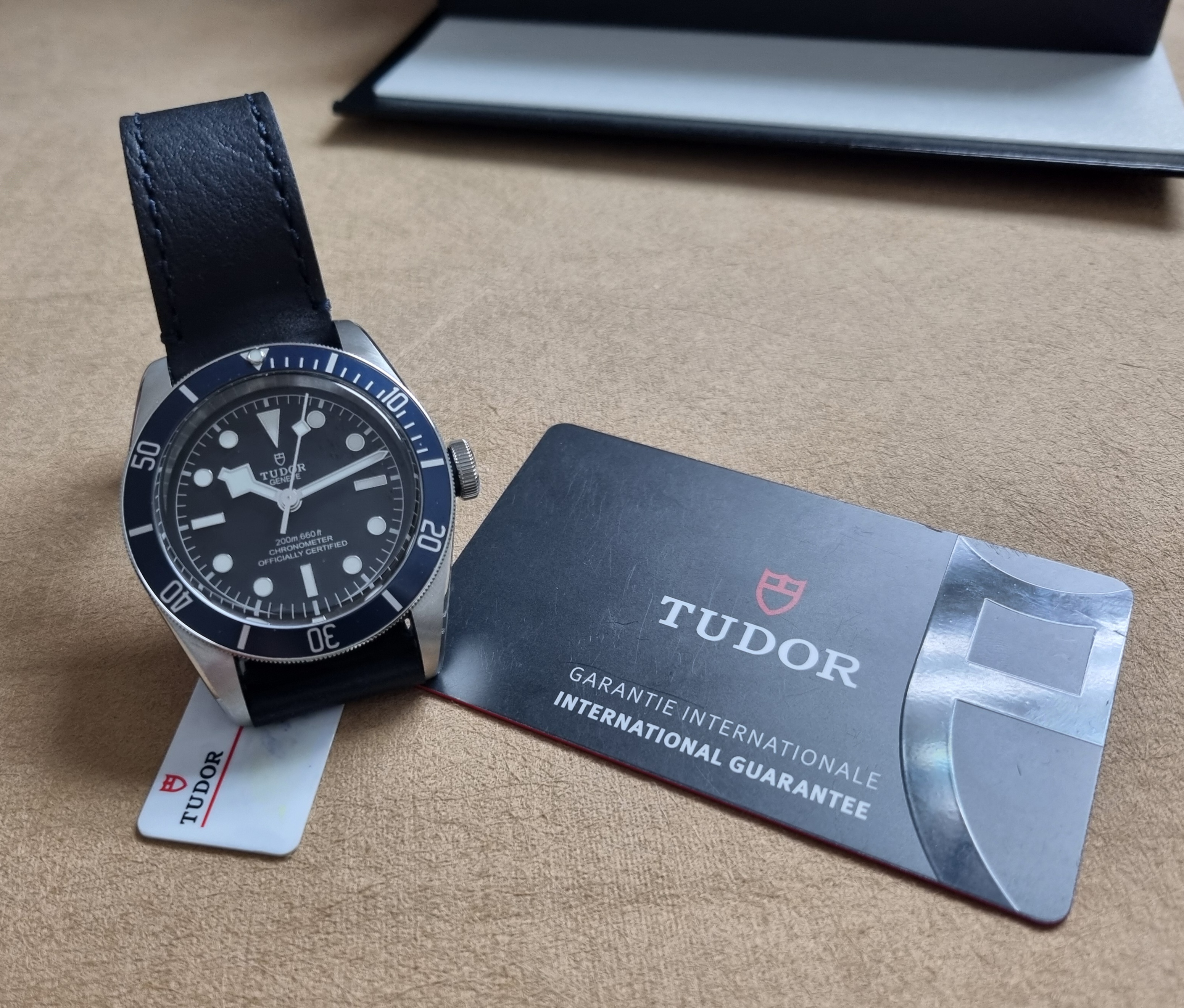 Tudor Heritage Black Bay Black Bay Blue 41mm Steel Black Dial Blue Leather Strap 79230B New Box And Card 05-2021 | San Giorgio a Cremano