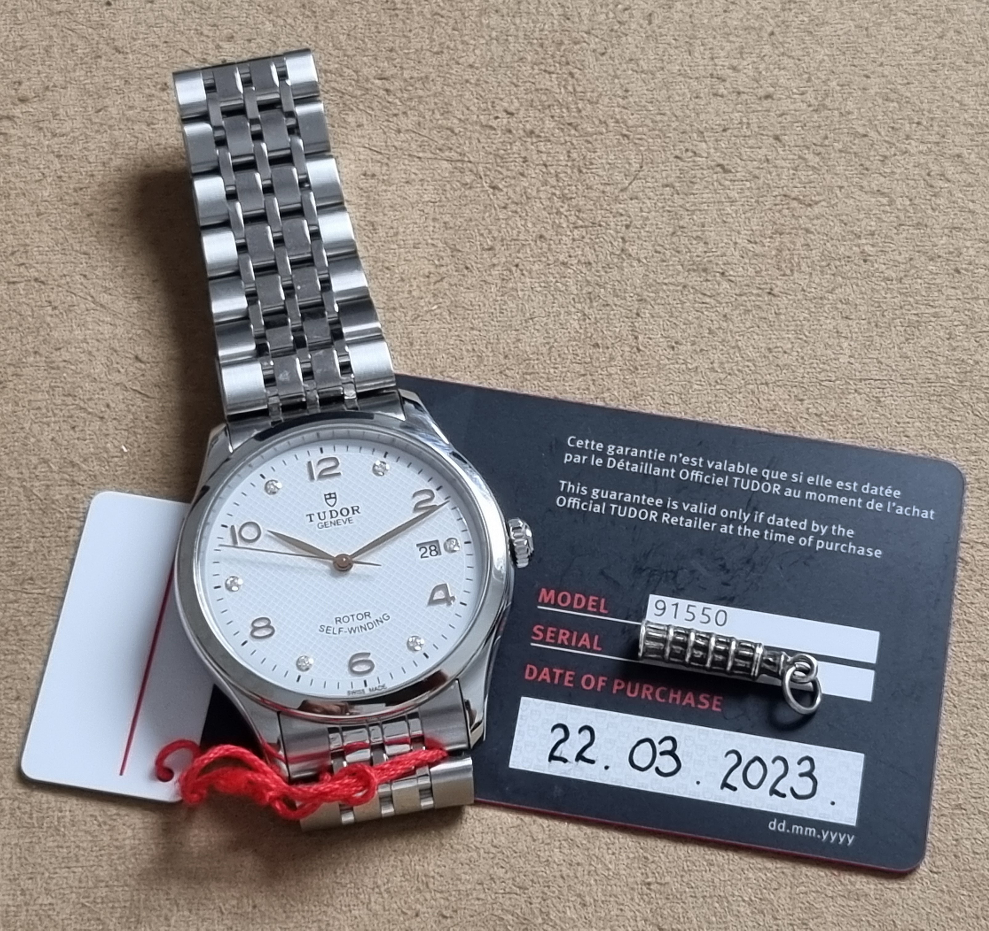 Tudor 1926 Steel 39 mm watch white dial diamonds automatic bracelet new full set 03-2023 | San Giorgio a Cremano