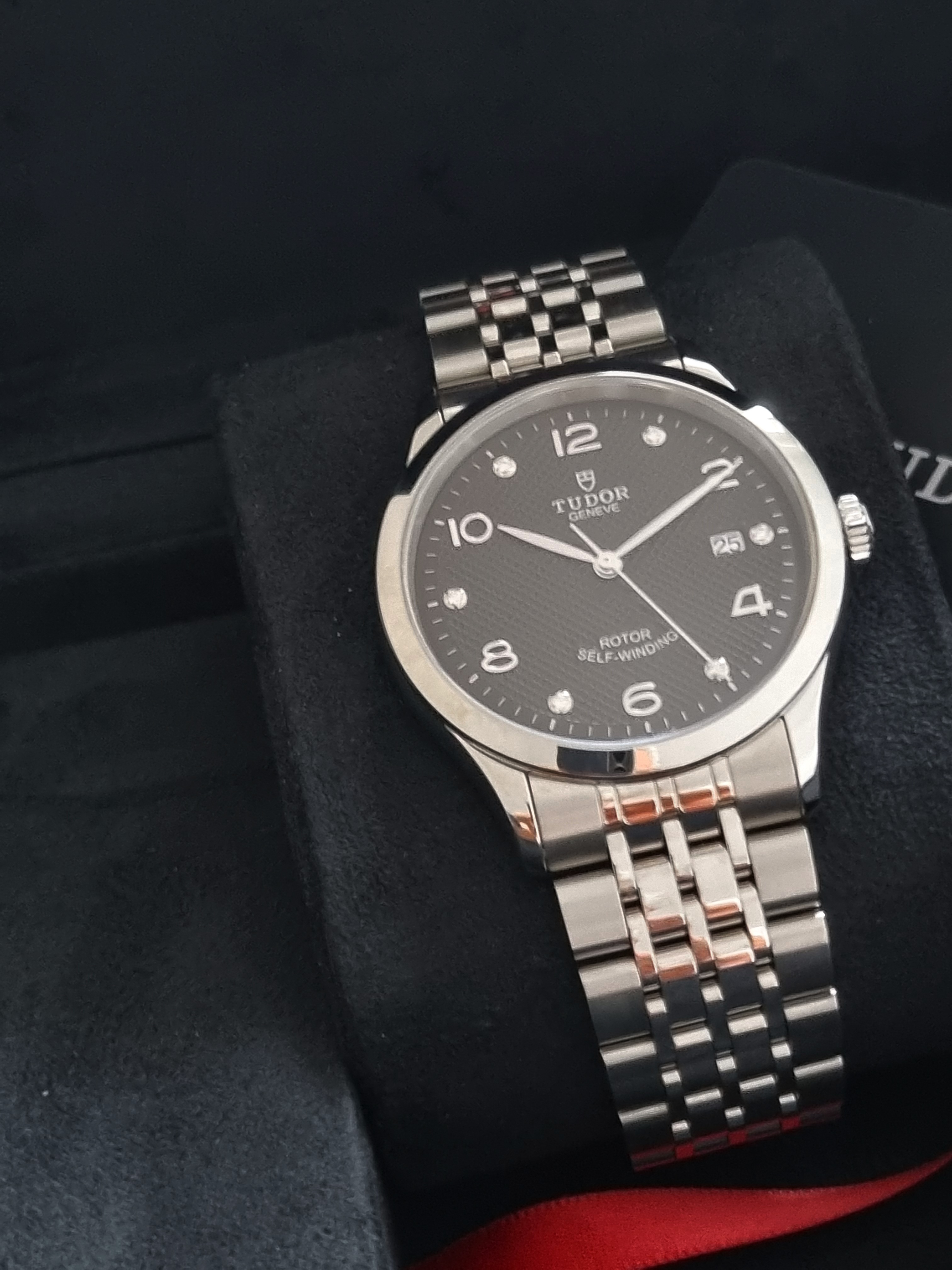Tudor 1926 Steel 39 mm watch black dial diamonds automatic bracelet new full set 03-2022 | San Giorgio a Cremano