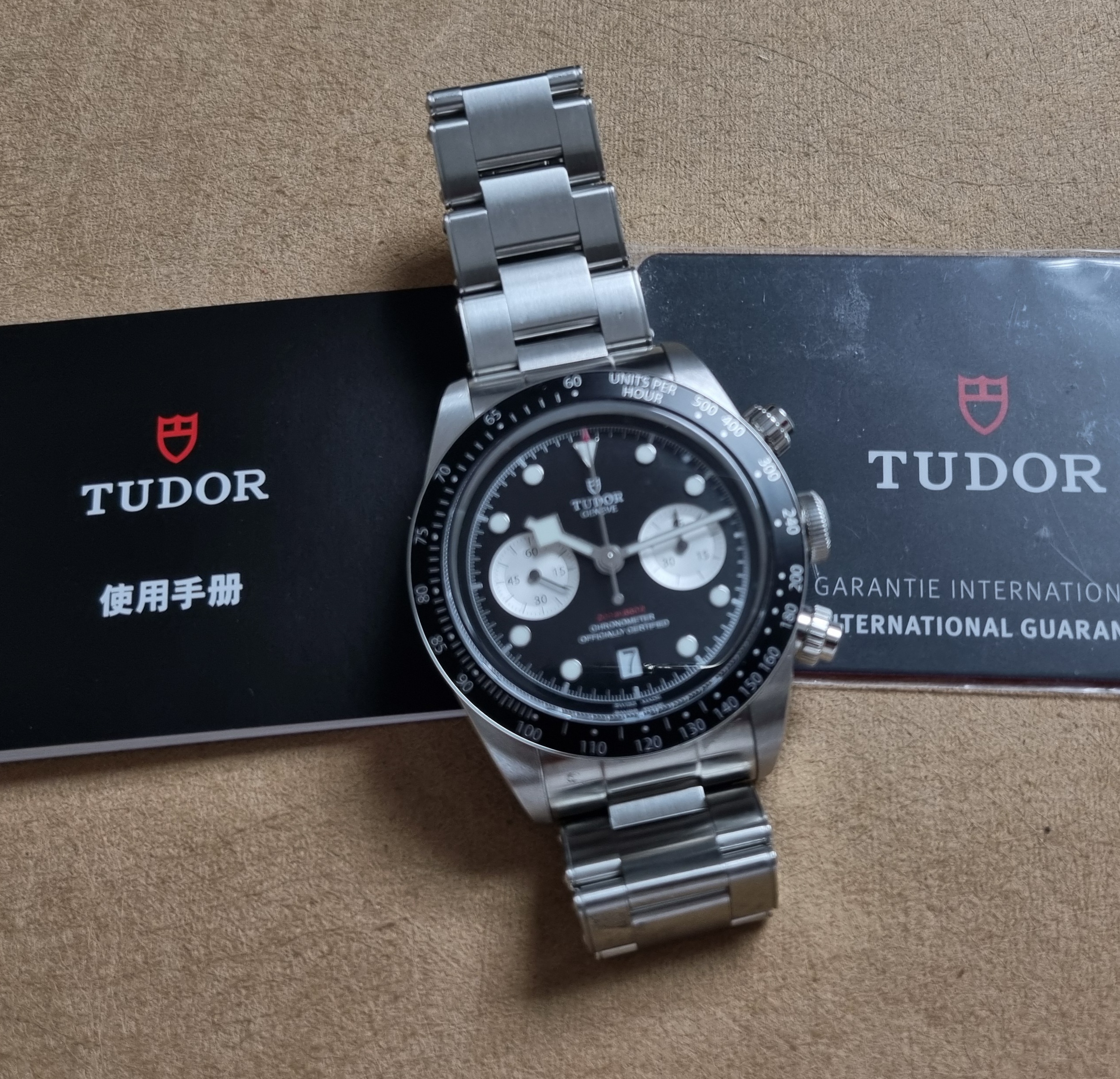 Tudor Heritage Chrono Black Bay Chrono 79360N Black Dial "Inversed Panda" Like New Box And Card 01 - 2023 | San Giorgio a Cremano