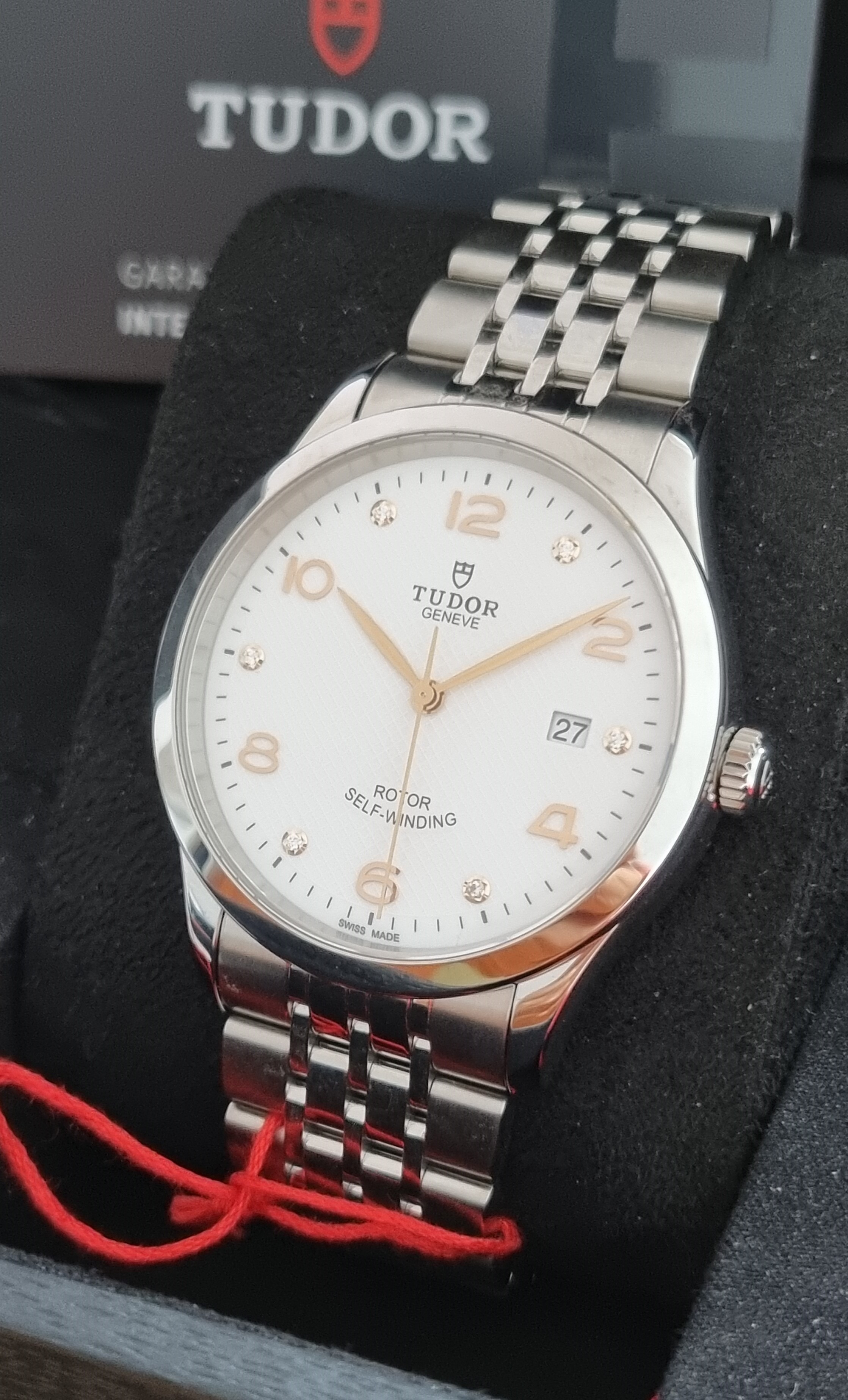 Tudor 1926 Steel 41 mm watch white dial diamonds automatic bracelet new full set 01-2022 | San Giorgio a Cremano
