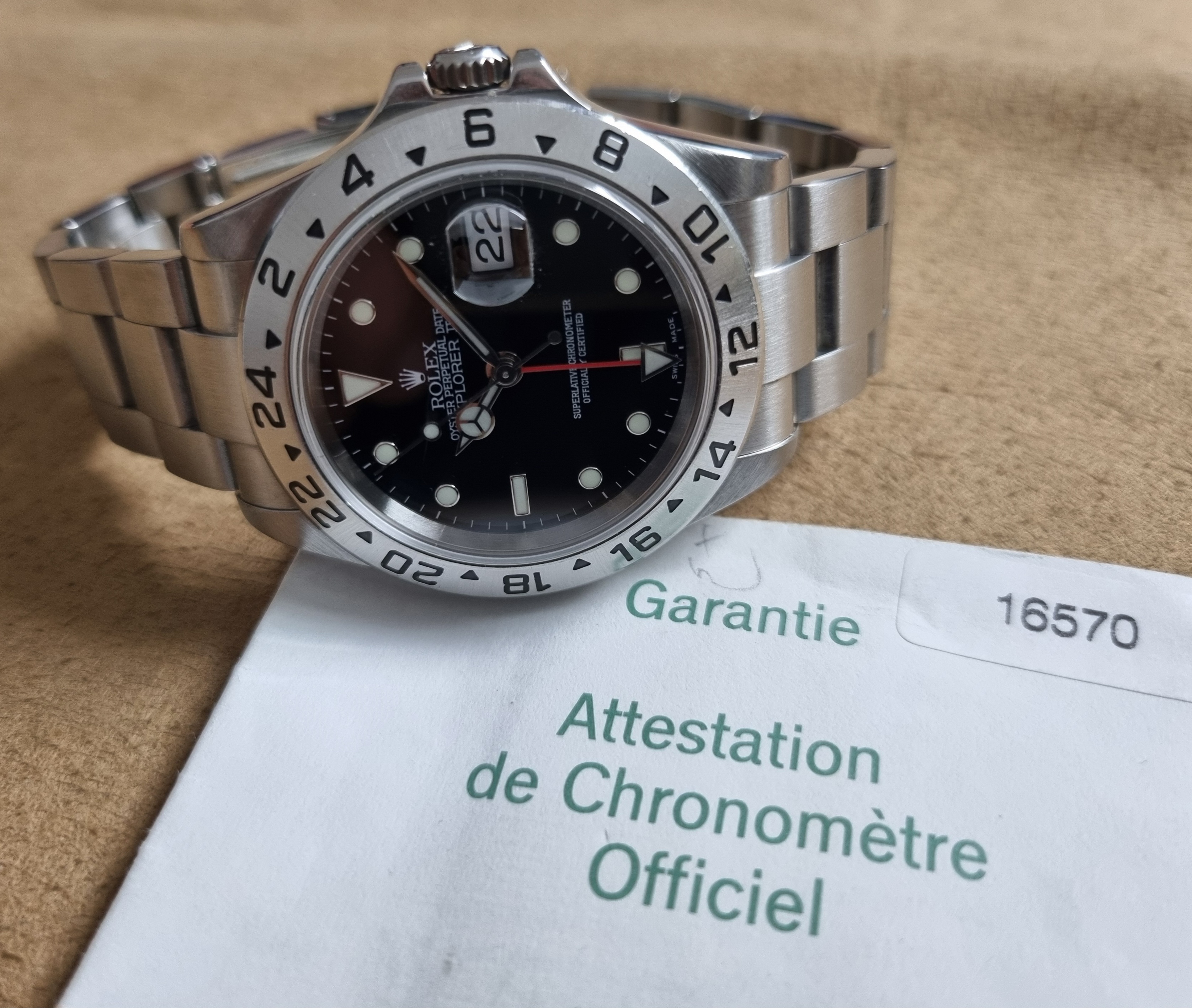 Rolex Explorer II Explorer II 16570 MM 40 Steel Black Dial Oyster Bracelet F Serial Paper 2005 | San Giorgio a Cremano