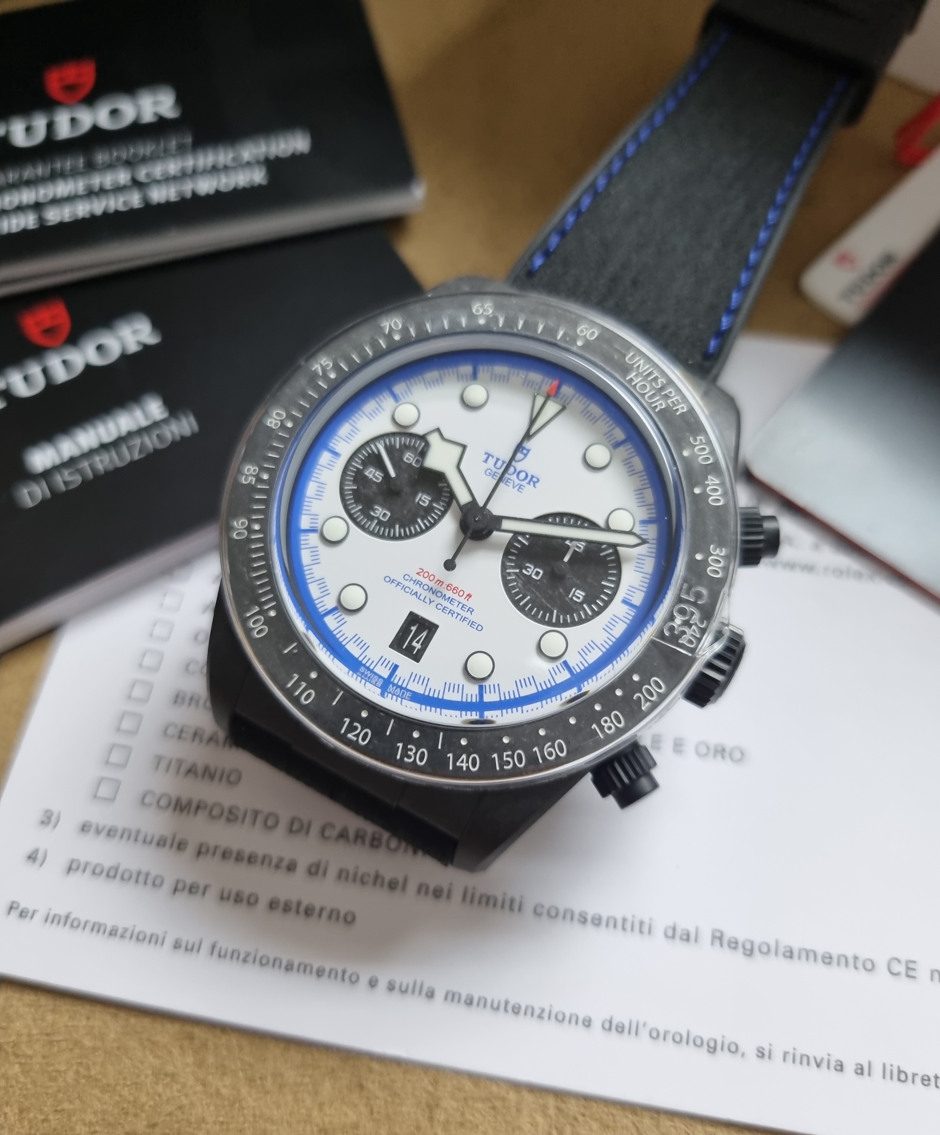 Tudor Heritage Black Bay Black Bay Chrono 'Carbon 25' M79377KN-0001 Visa Cash App Racing Bulls Limited Edition Unworn/New Condition Full Set 07-2025 | San Giorgio a Cremano