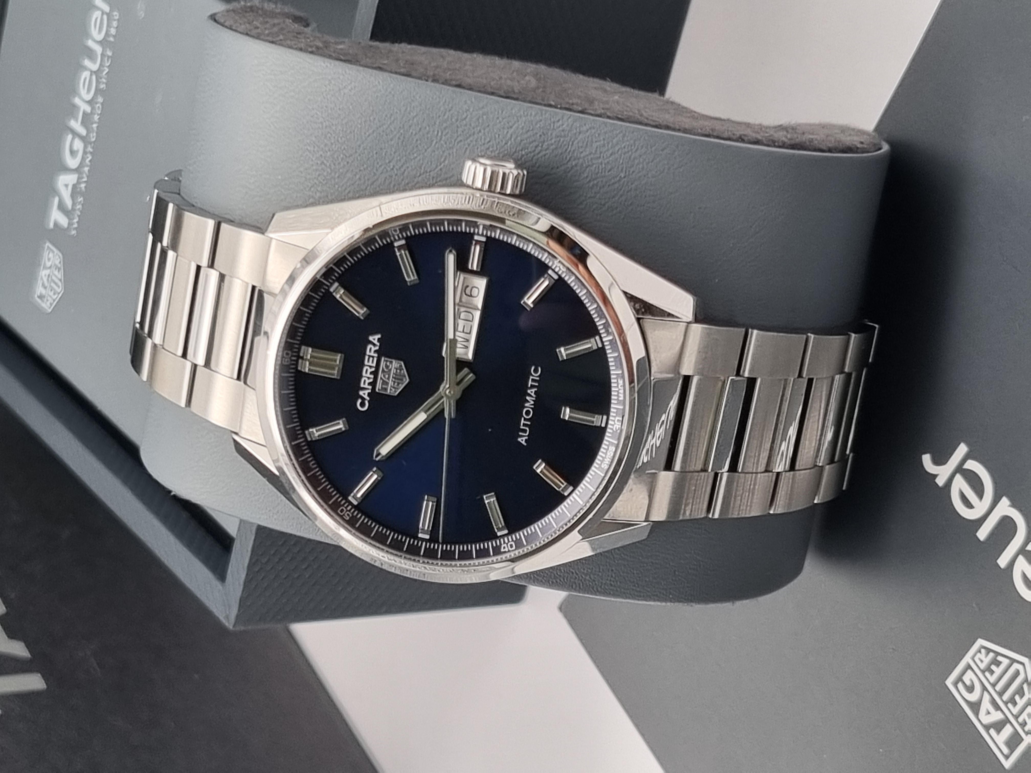 TAG Heuer Carrera Carrera Calibre 5 WBN2012.BA0640 Steel 41 Mm Blu Dial Automatic Bracelet Full Set 11-2022 Good | San Giorgio a Cremano