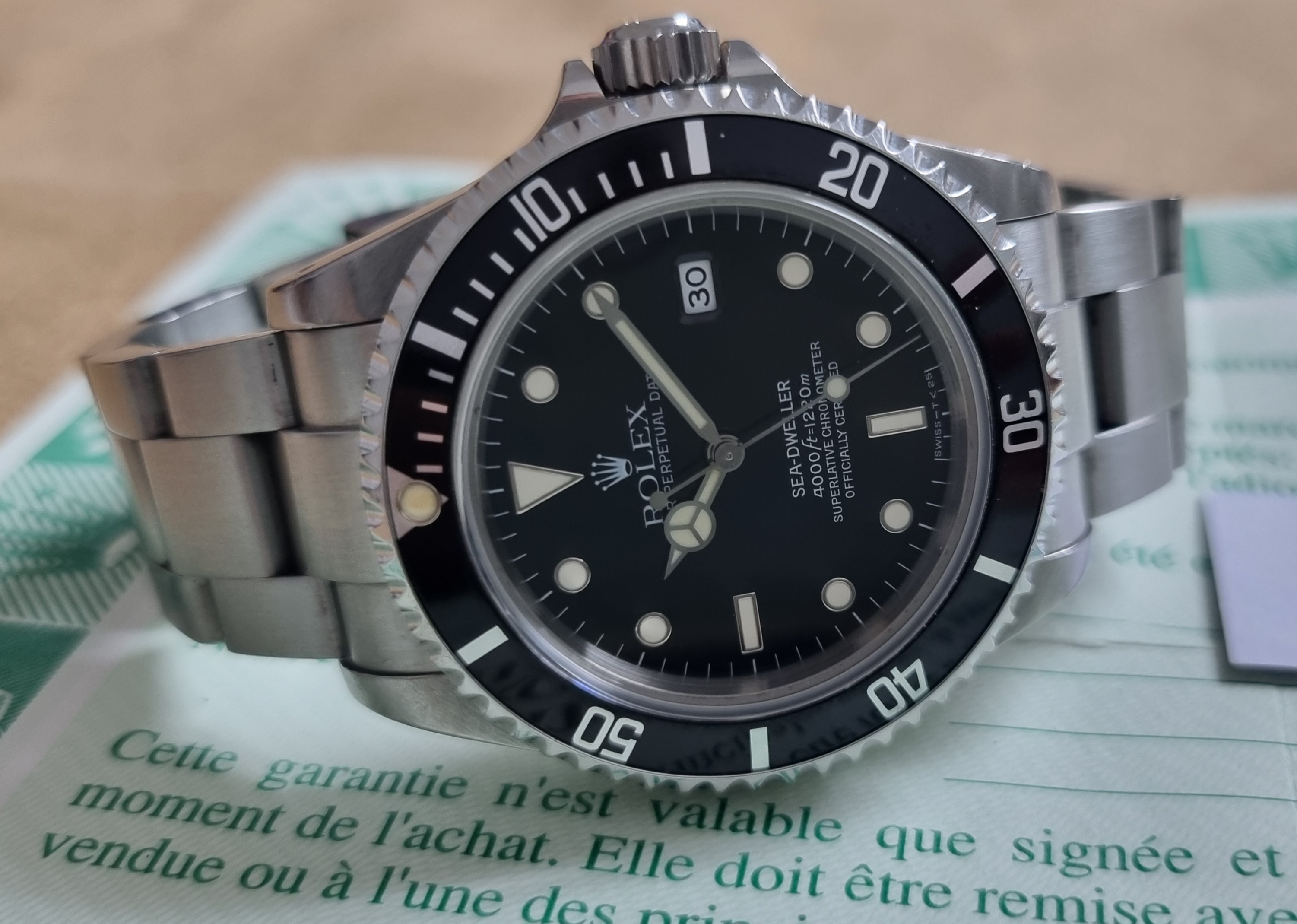 Rolex Air King Sea-Dweller 4000 16600 Steel 40 mm black W Series Warranty 1995 Good Condition | San Giorgio a Cremano